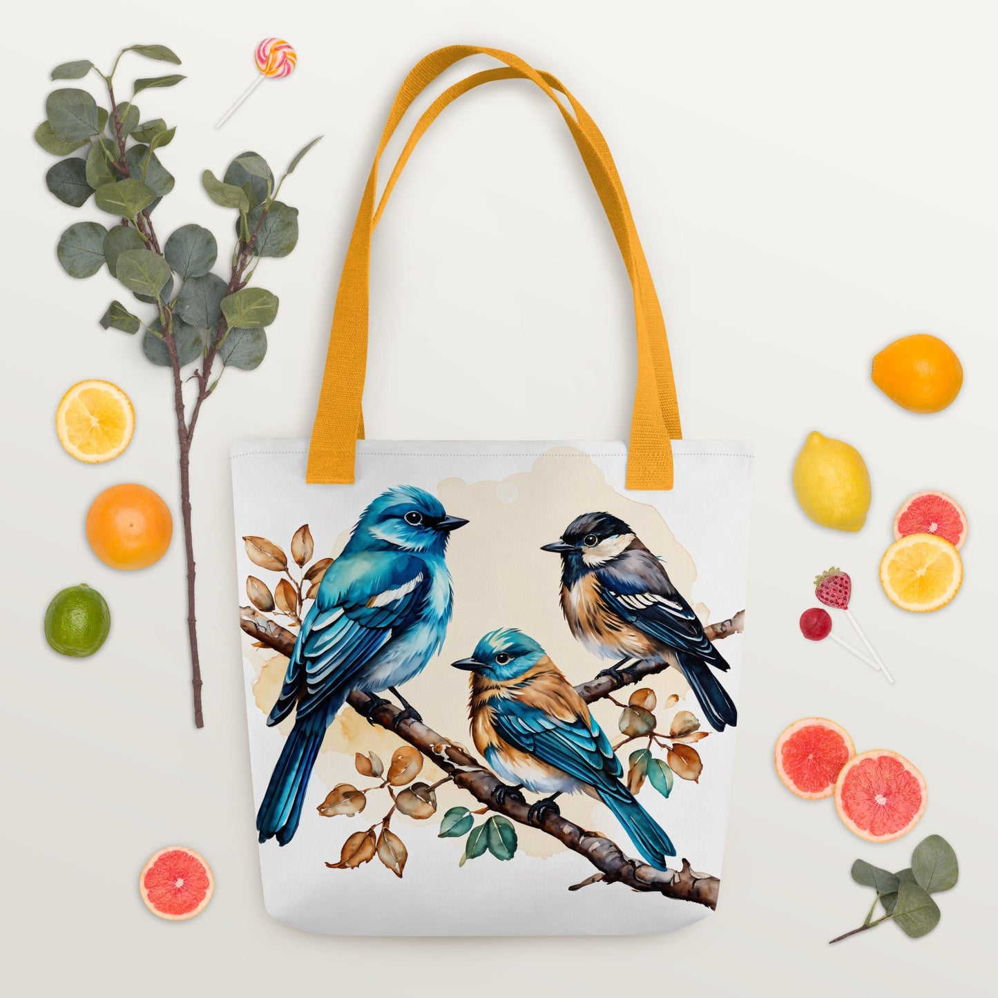Watercolor Birds II Tote Bag - Tote Bags - Discovery Co.
