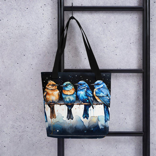 Watercolor Birds On A Branch Tote Bag - Tote Bags - Discovery Co.