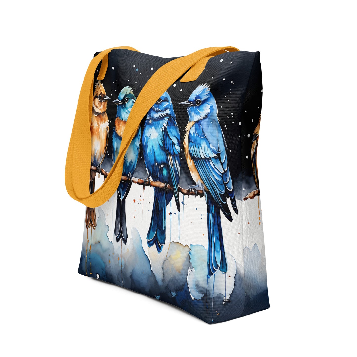 Watercolor Birds On A Branch Tote Bag - Tote Bags - Discovery Co.