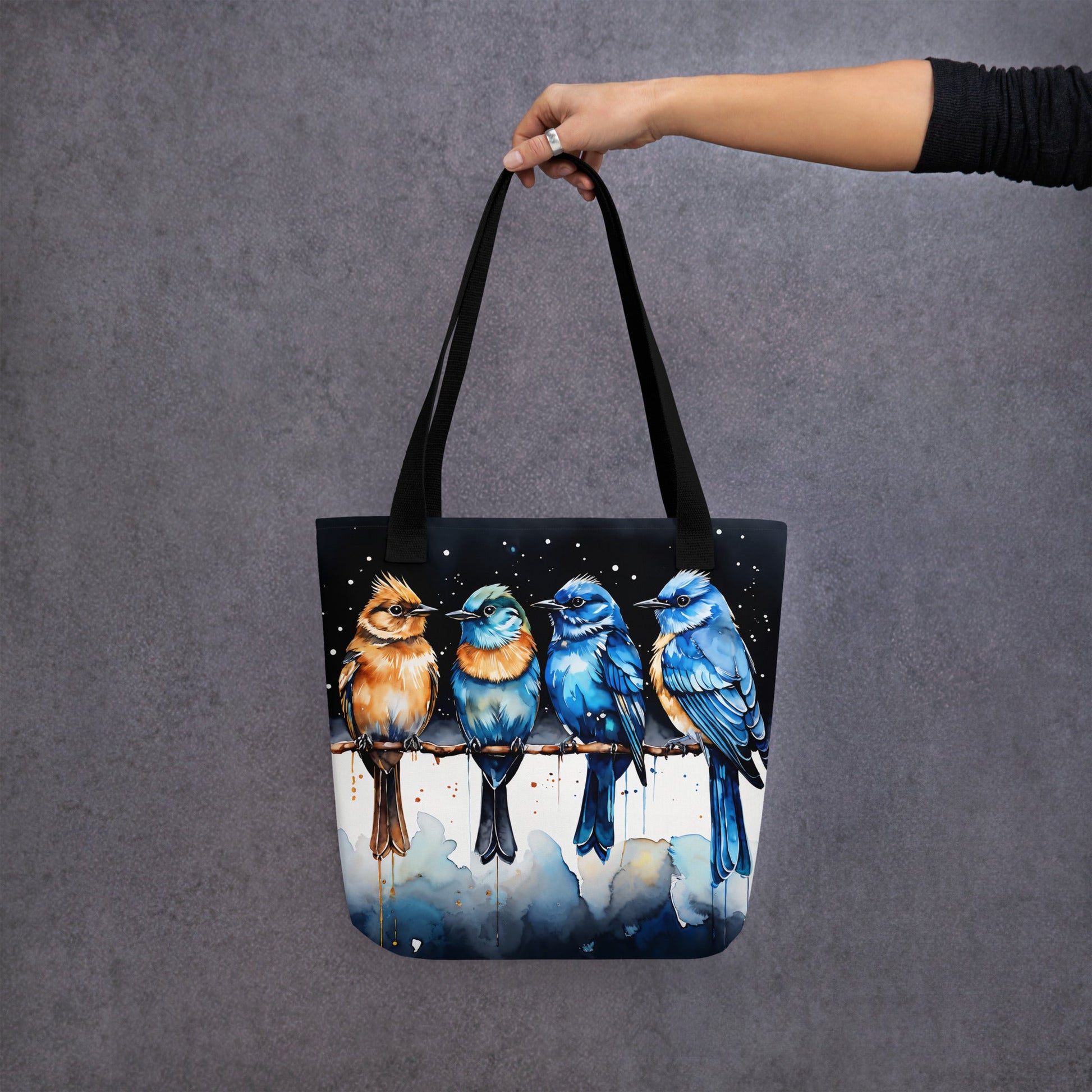 Watercolor Birds On A Branch Tote Bag - Tote Bags - Discovery Co.