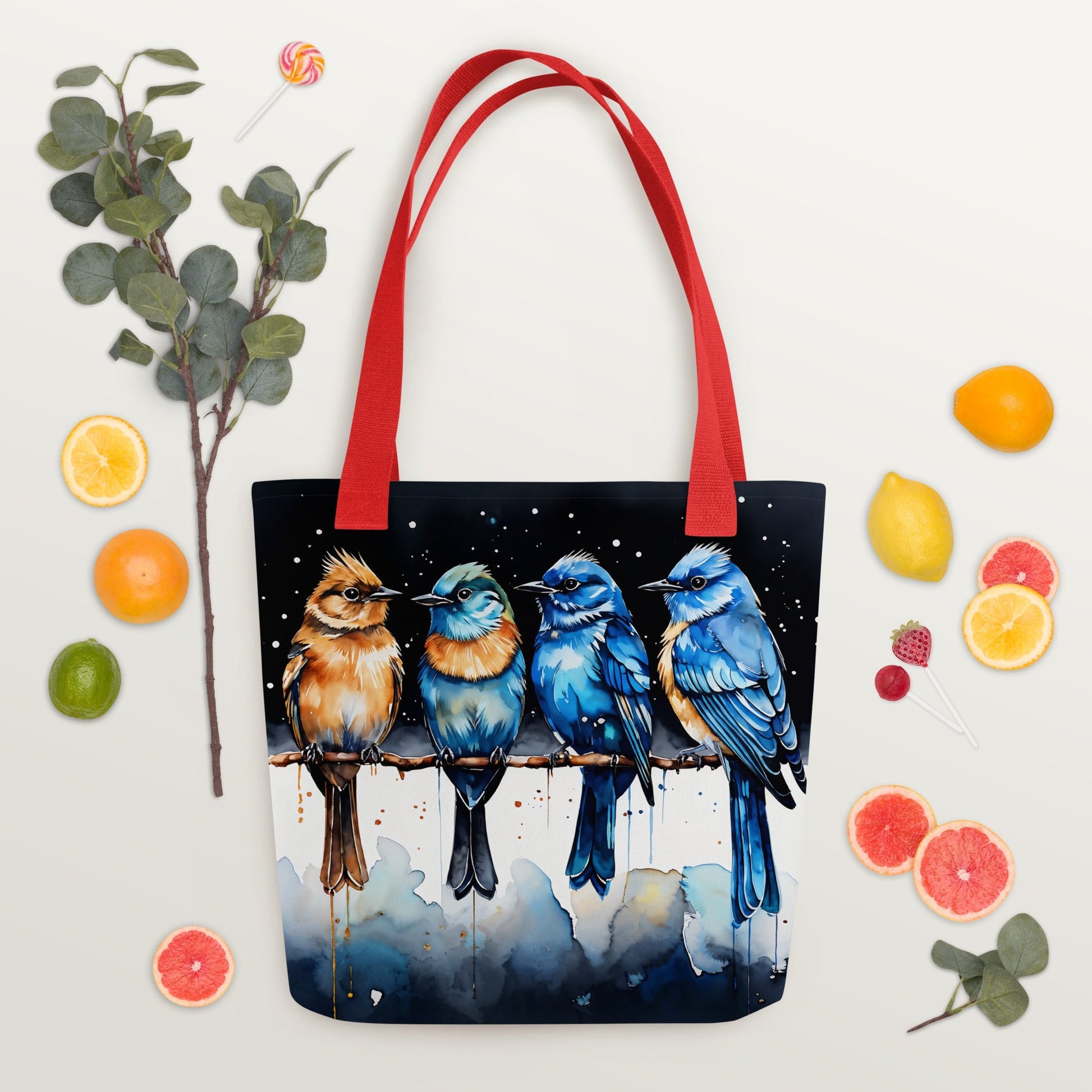Watercolor Birds On A Branch Tote Bag - Tote Bags - Discovery Co.
