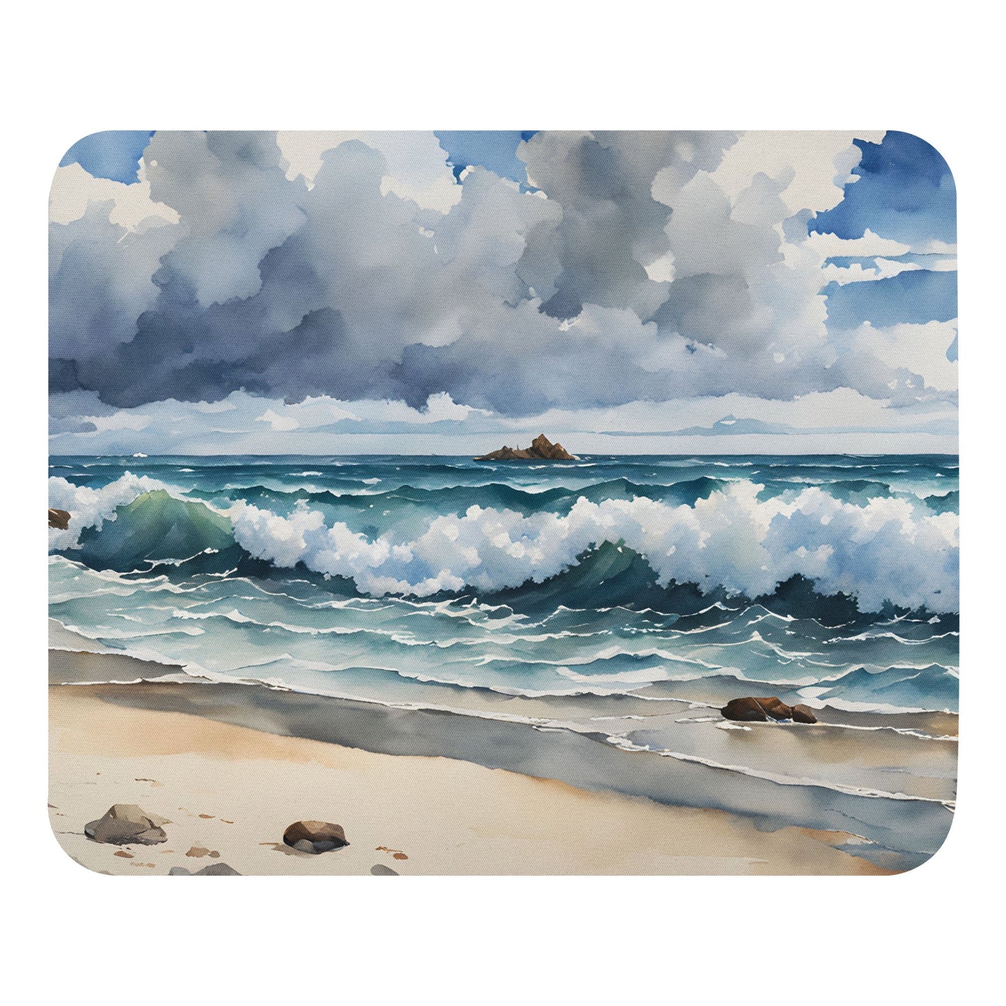 Watercolor Coastline Mouse Pad - Mouse Pads - Discovery Co.