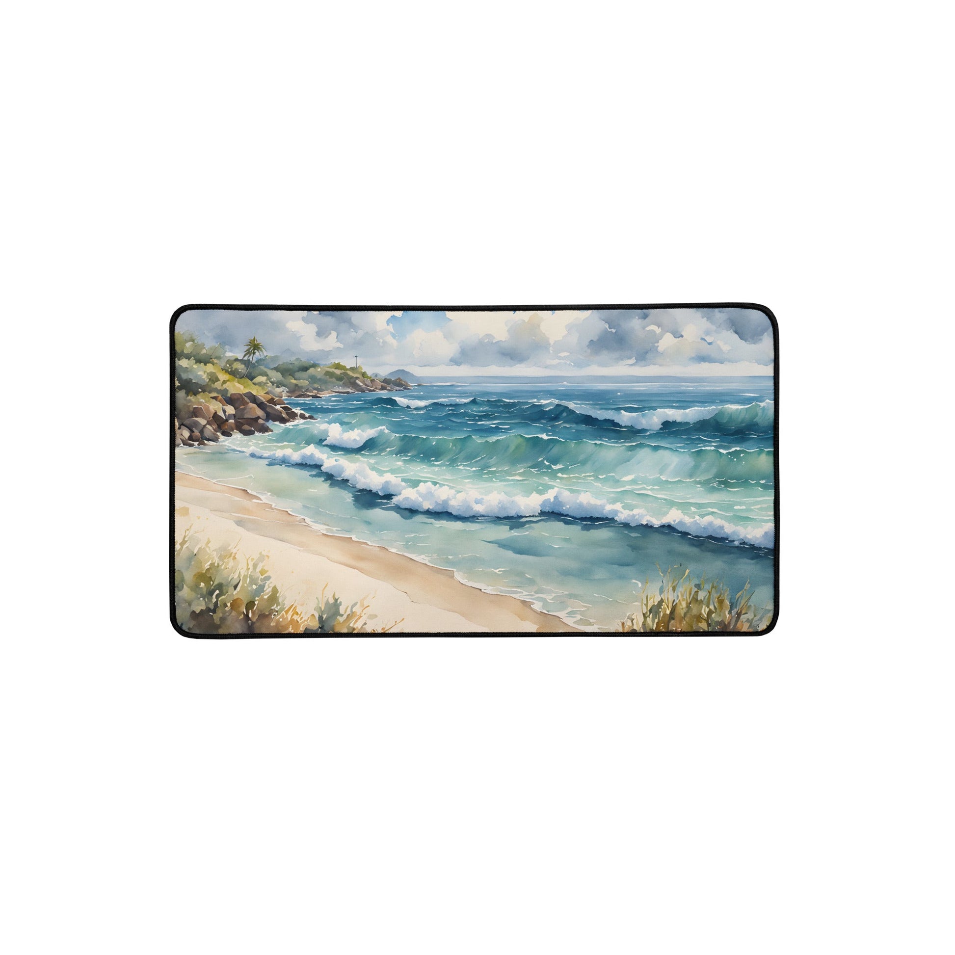 Watercolor Day At The Beach Desk Mat - Mouse Pads - Discovery Co.