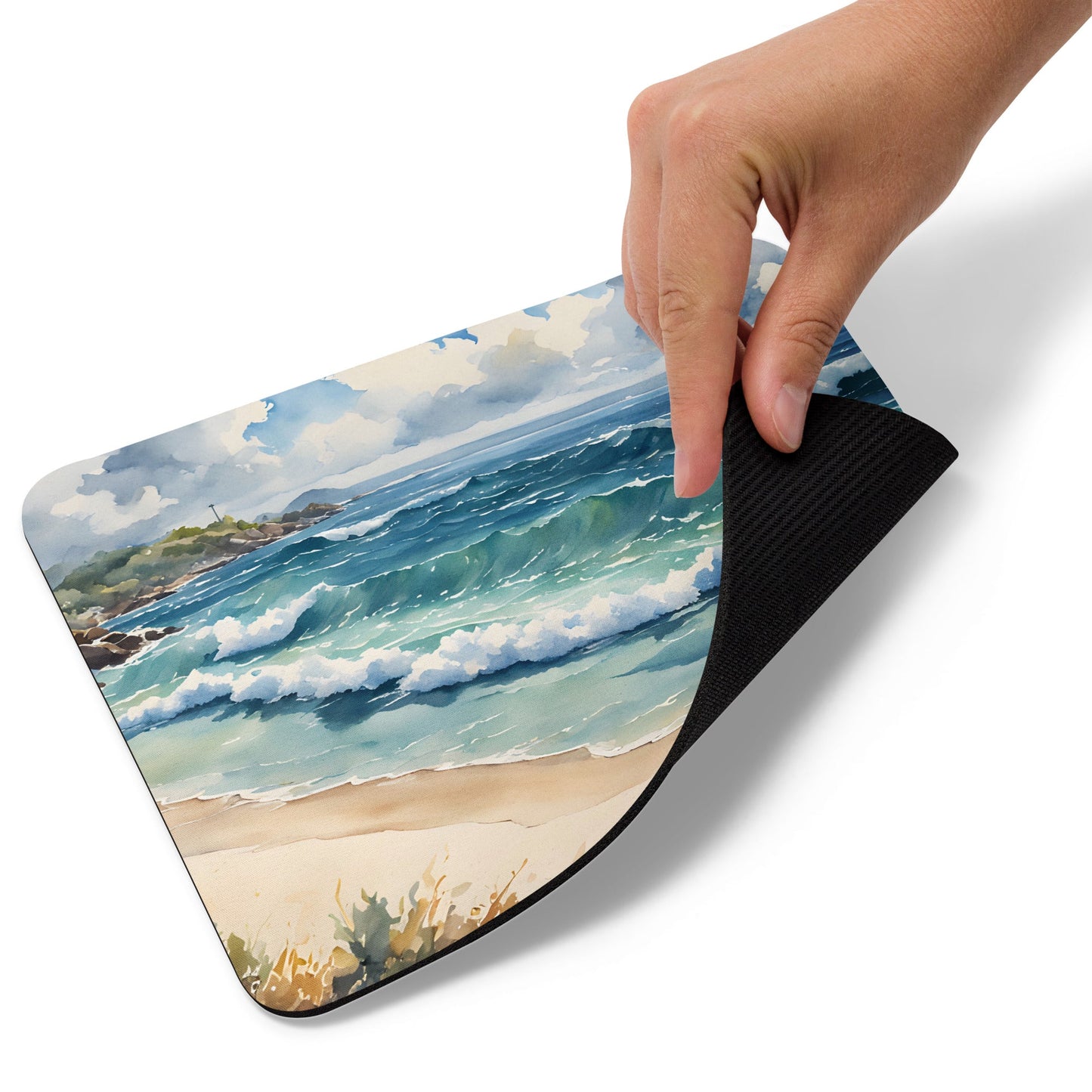 Watercolor Day At The Beach Mouse Pad - Mouse Pads - Discovery Co.