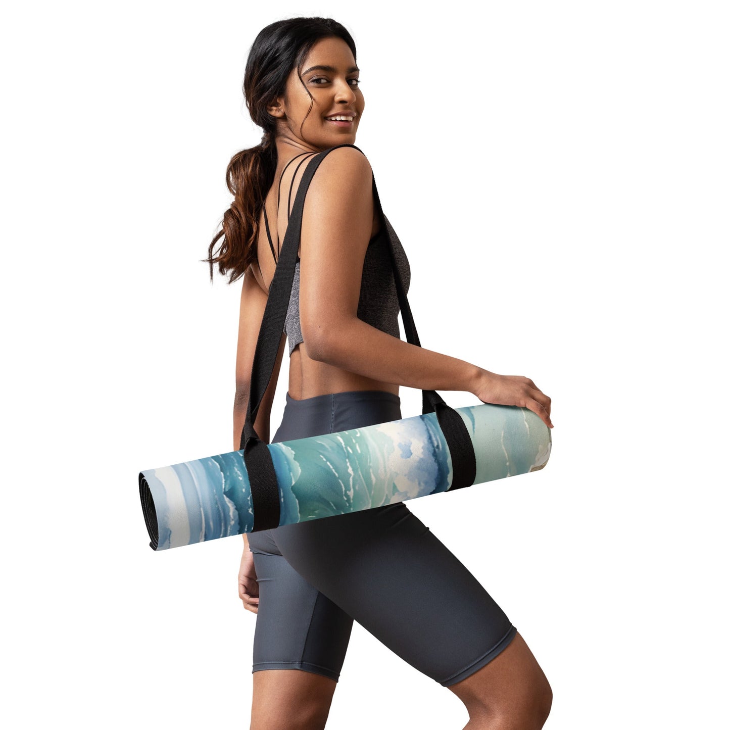 Watercolor Day At The Beach Yoga Mat - Yoga Mat - Discovery Co.