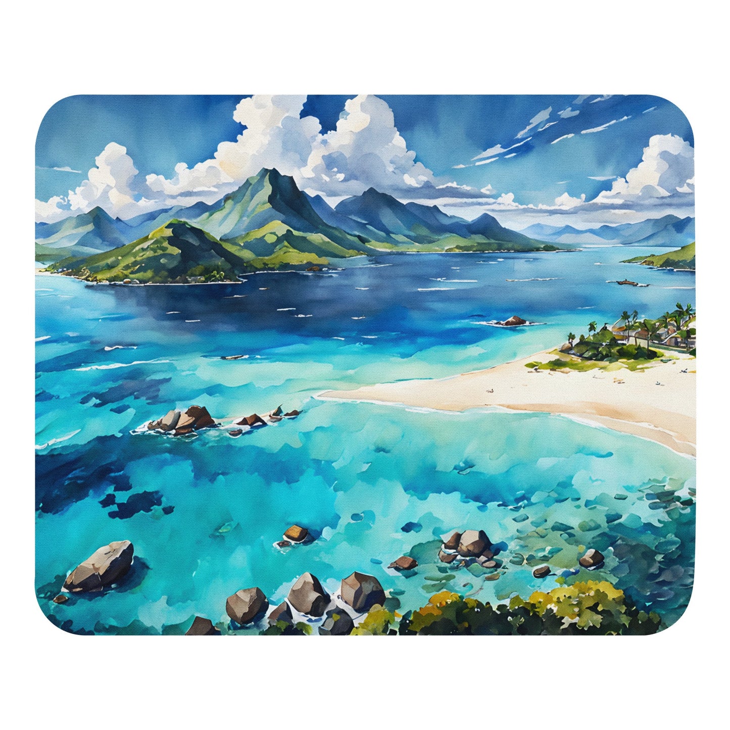 Watercolor Island Mouse Pad - Mouse Pads - Discovery Co.