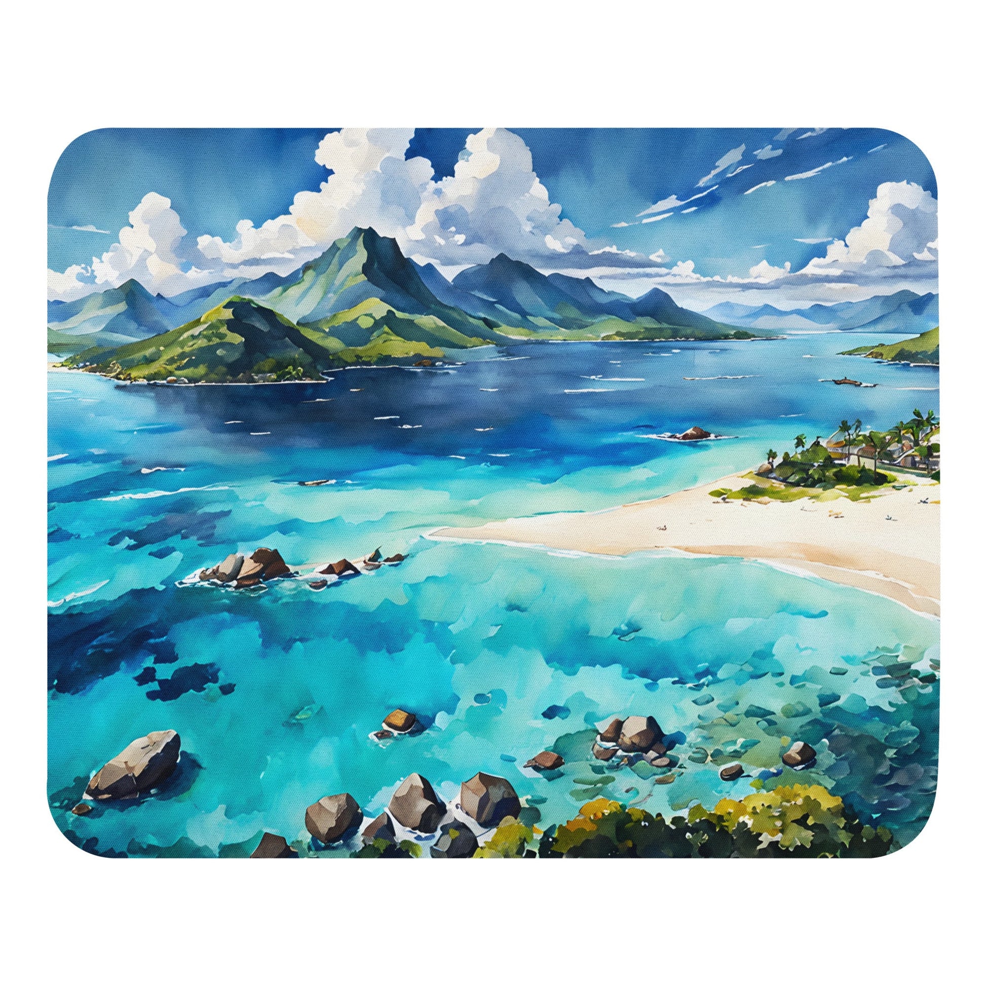 Watercolor Island Mouse Pad - Mouse Pads - Discovery Co.