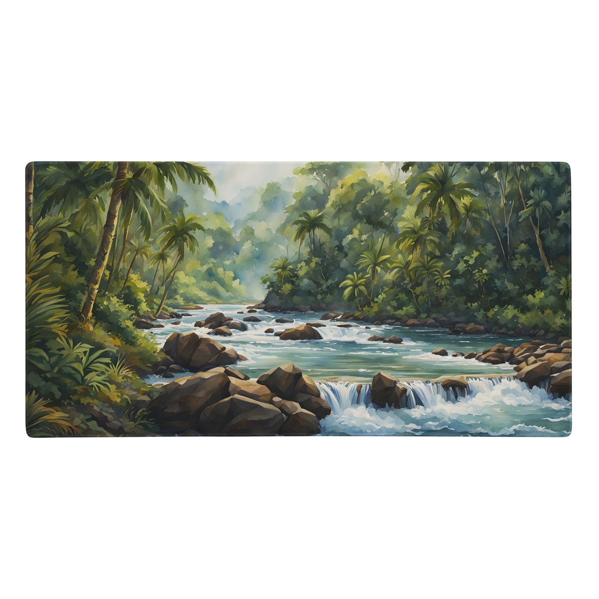 Watercolor River In The Jungle Gaming Mouse Pad - Mouse Pads - Discovery Co.