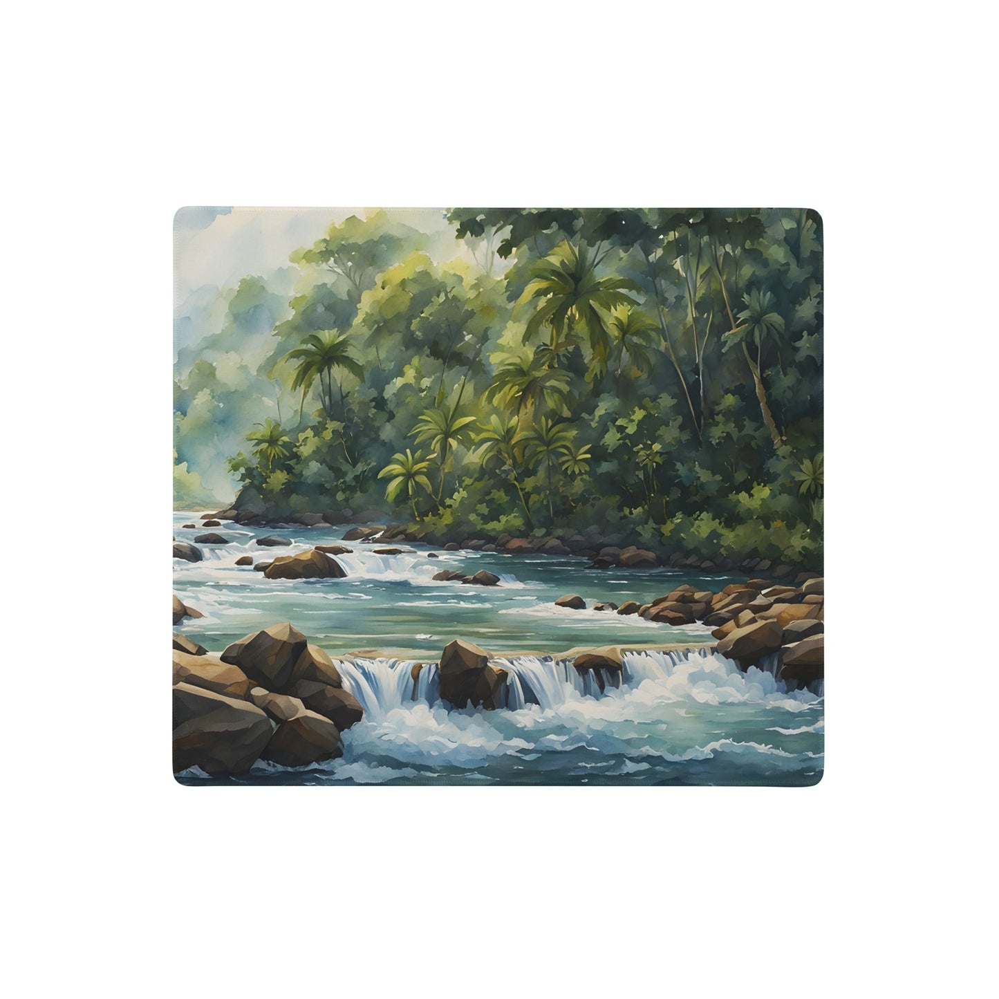 Watercolor River In The Jungle Gaming Mouse Pad - Mouse Pads - Discovery Co.