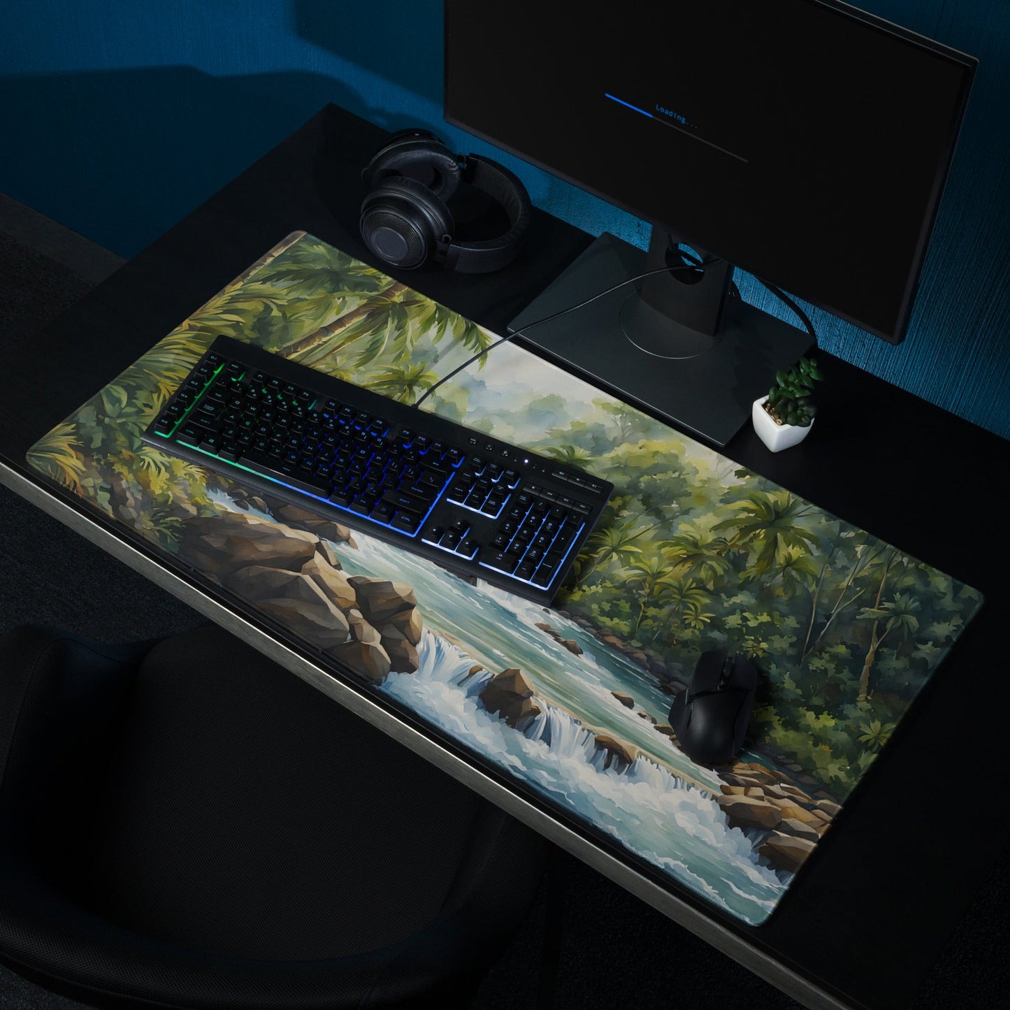 Watercolor River In The Jungle Gaming Mouse Pad - Mouse Pads - Discovery Co.