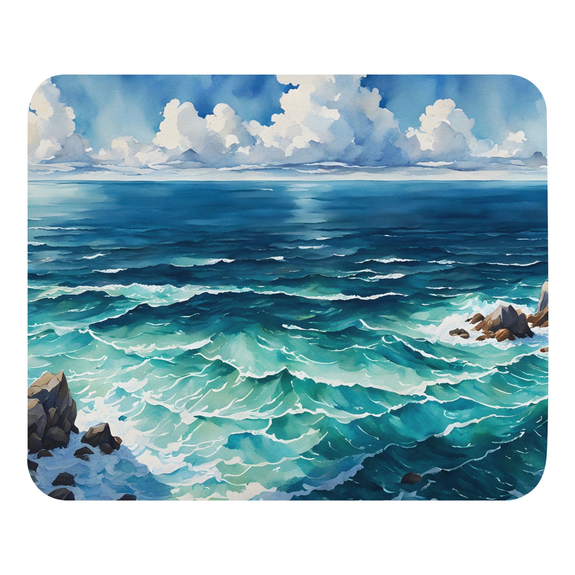 Watercolor Sea Mouse Pad - Mouse Pads - Discovery Co.