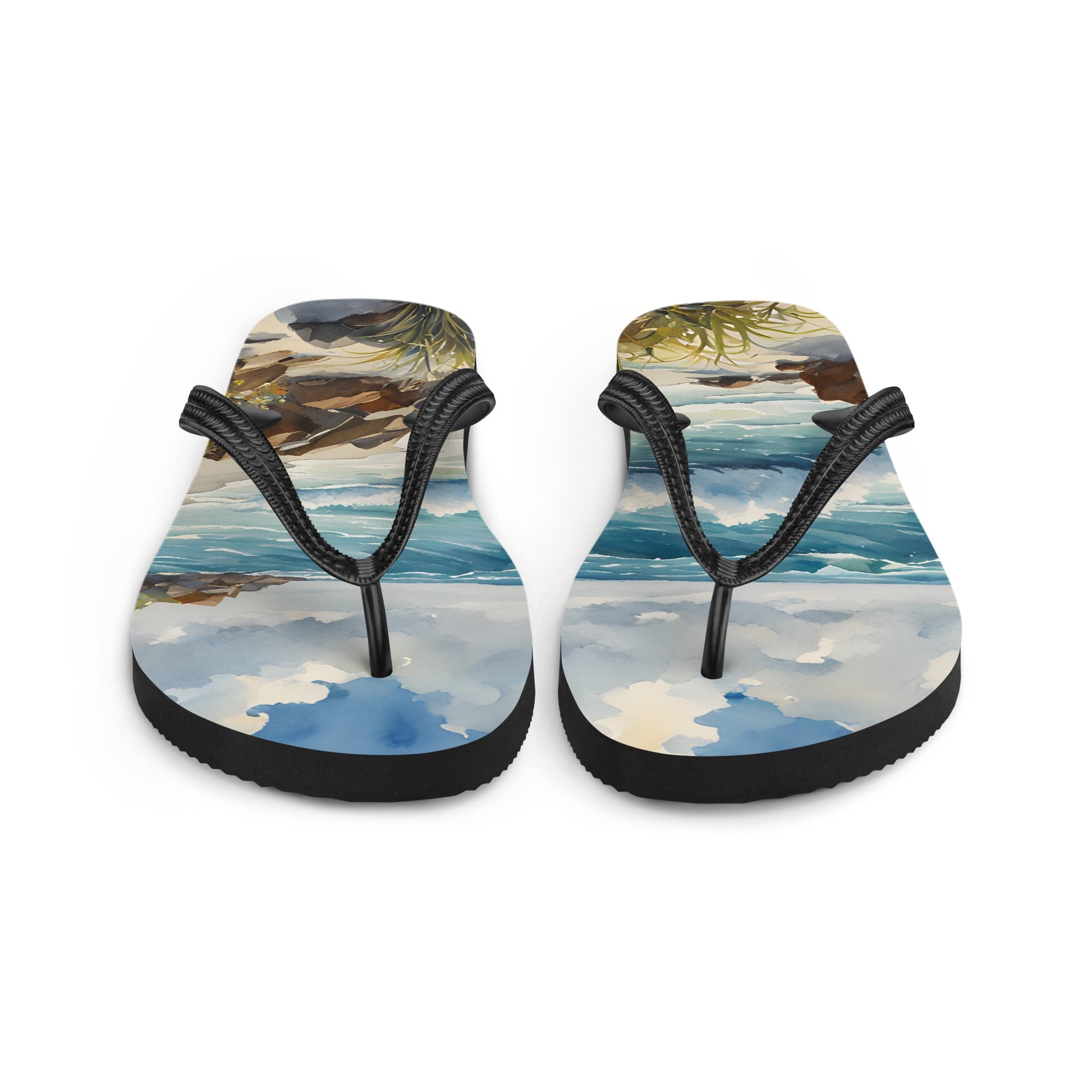 Watercolor Seashore Flip - Flops - Footwear - Discovery Co.