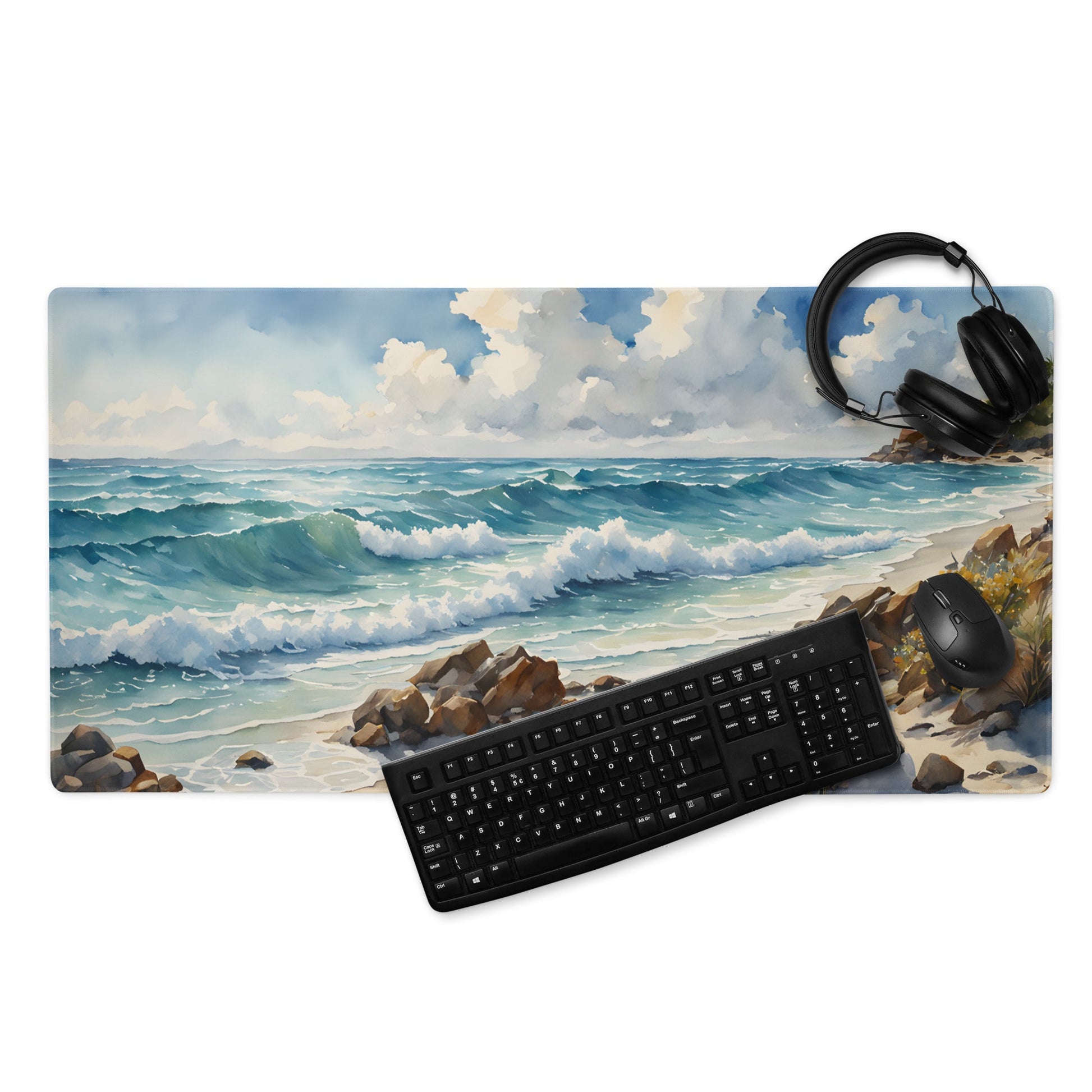 Watercolor Seashore Gaming Mouse Pad - Mouse Pads - Discovery Co.