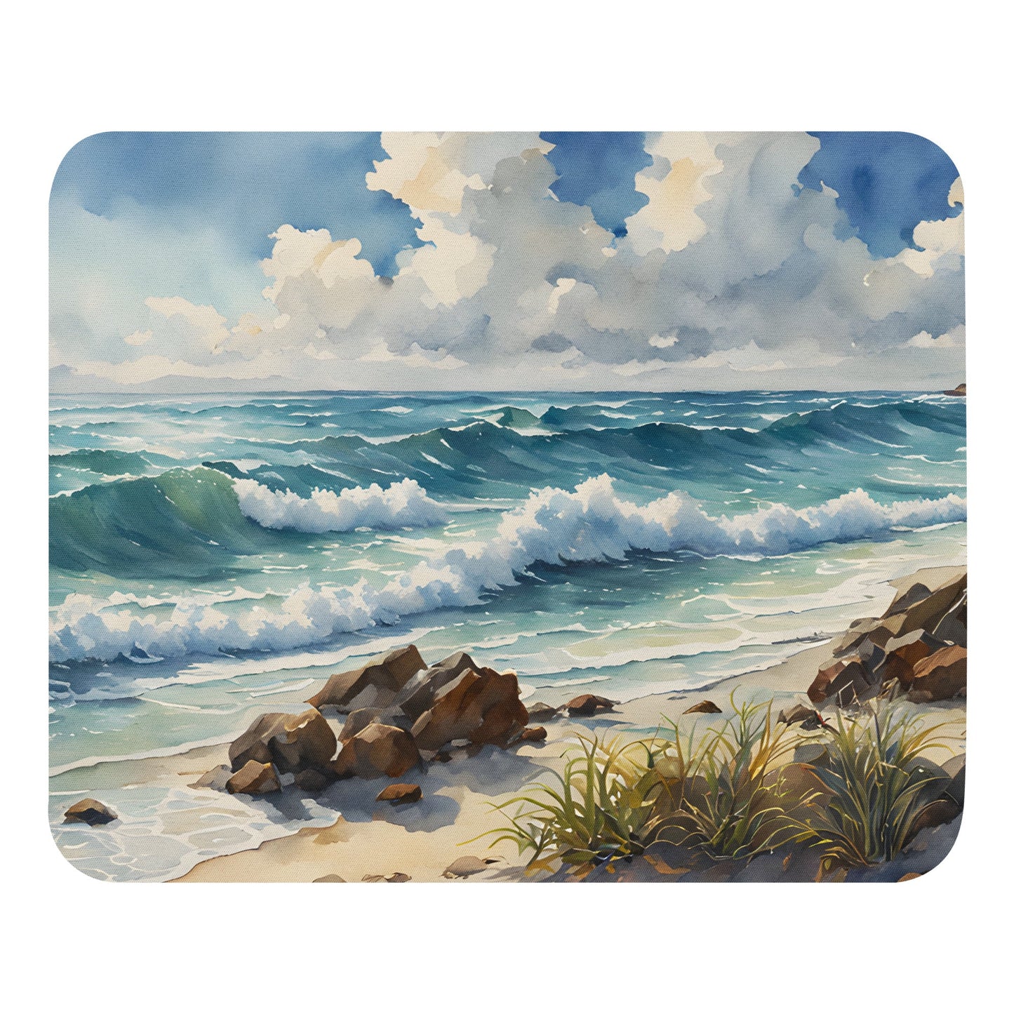 Watercolor Seashore Mouse Pad - Mouse Pads - Discovery Co.