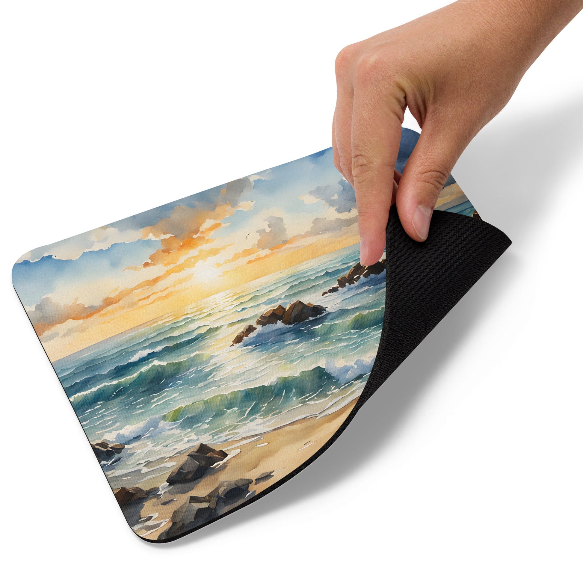 Watercolor Sunset Beach Mouse Pad - Mouse Pads - Discovery Co.