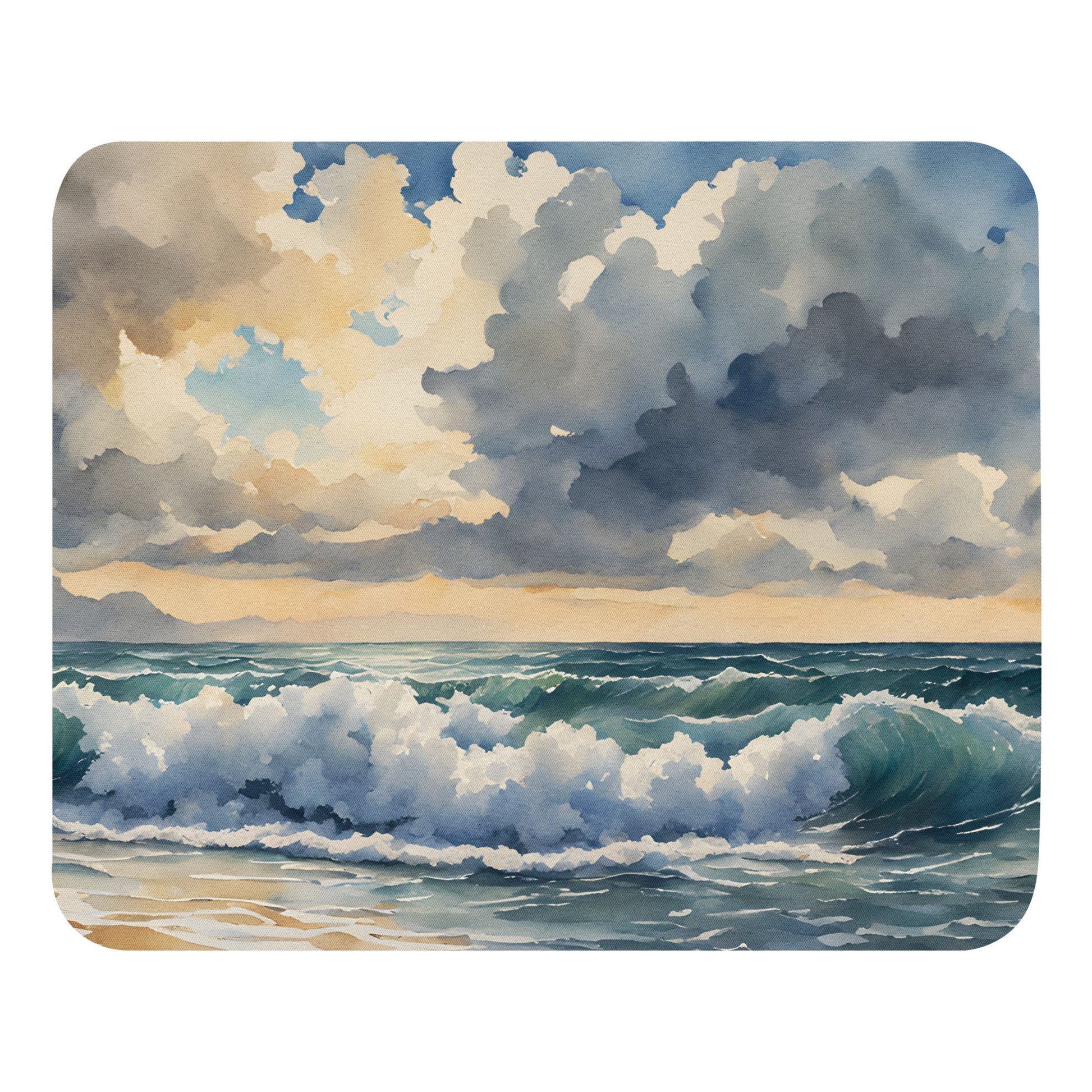 Watercolor Waves Mouse Pad - Mouse Pads - Discovery Co.