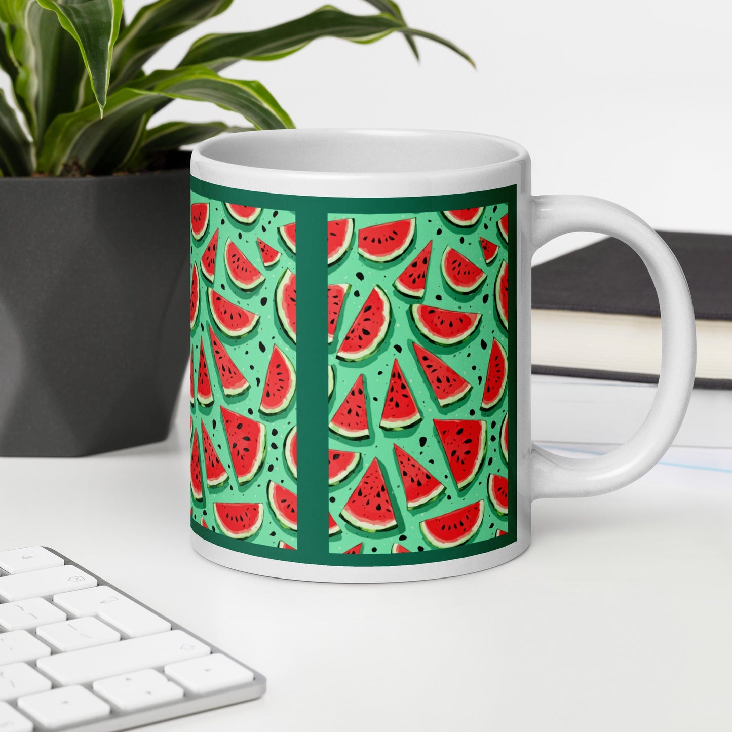 Watermelon White Glossy Mug (11 oz, 15 oz, 20 oz) - Mugs - Discovery Co.