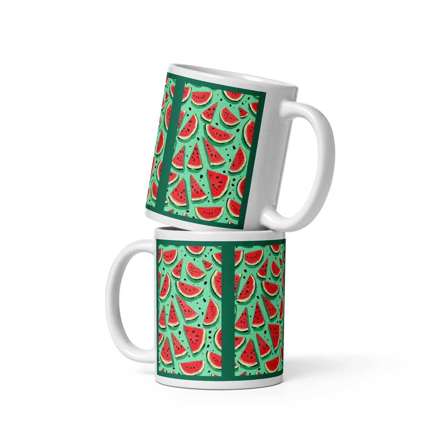 Watermelon White Glossy Mug (11 oz, 15 oz, 20 oz) - Mugs - Discovery Co.