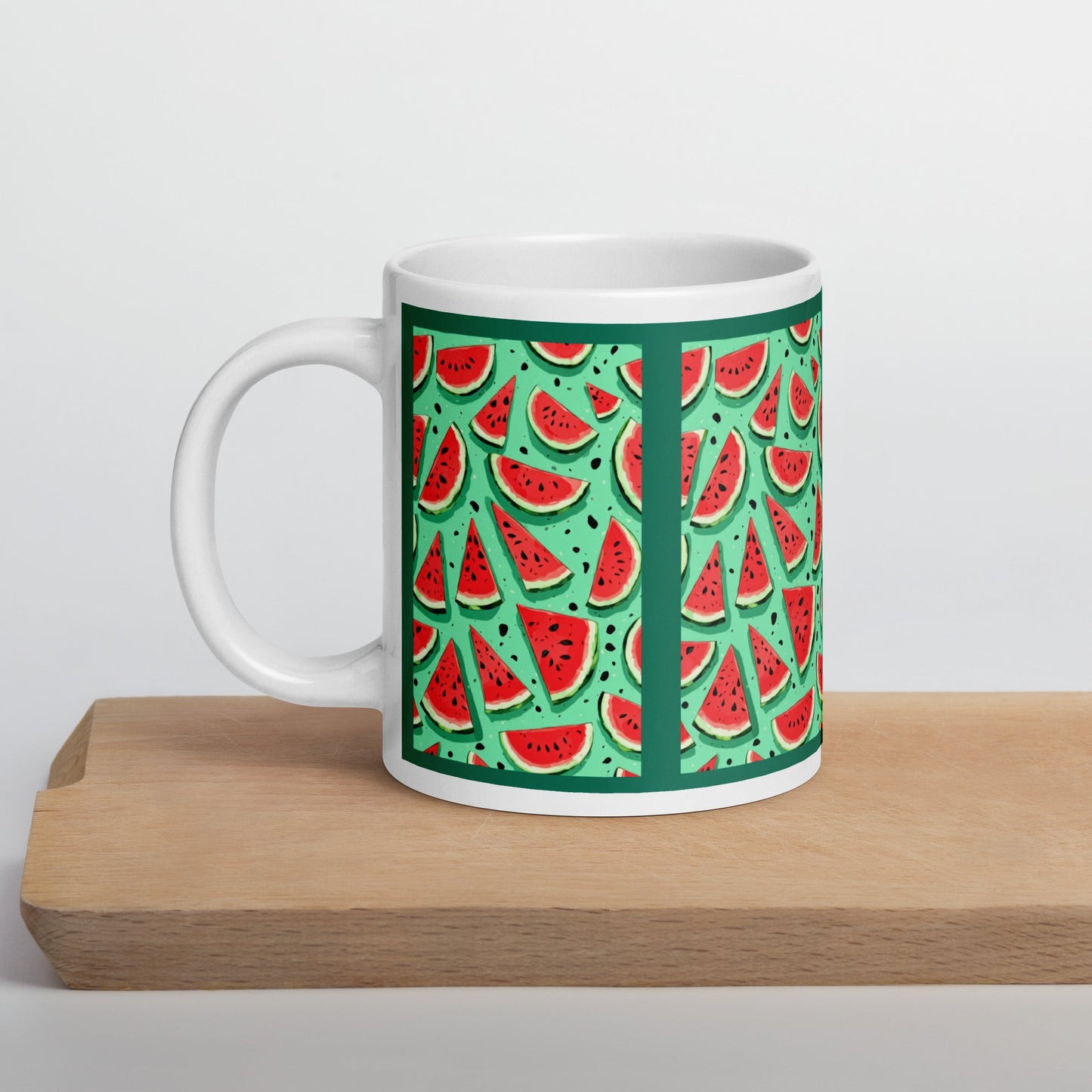 Watermelon White Glossy Mug (11 oz, 15 oz, 20 oz) - Mugs - Discovery Co.