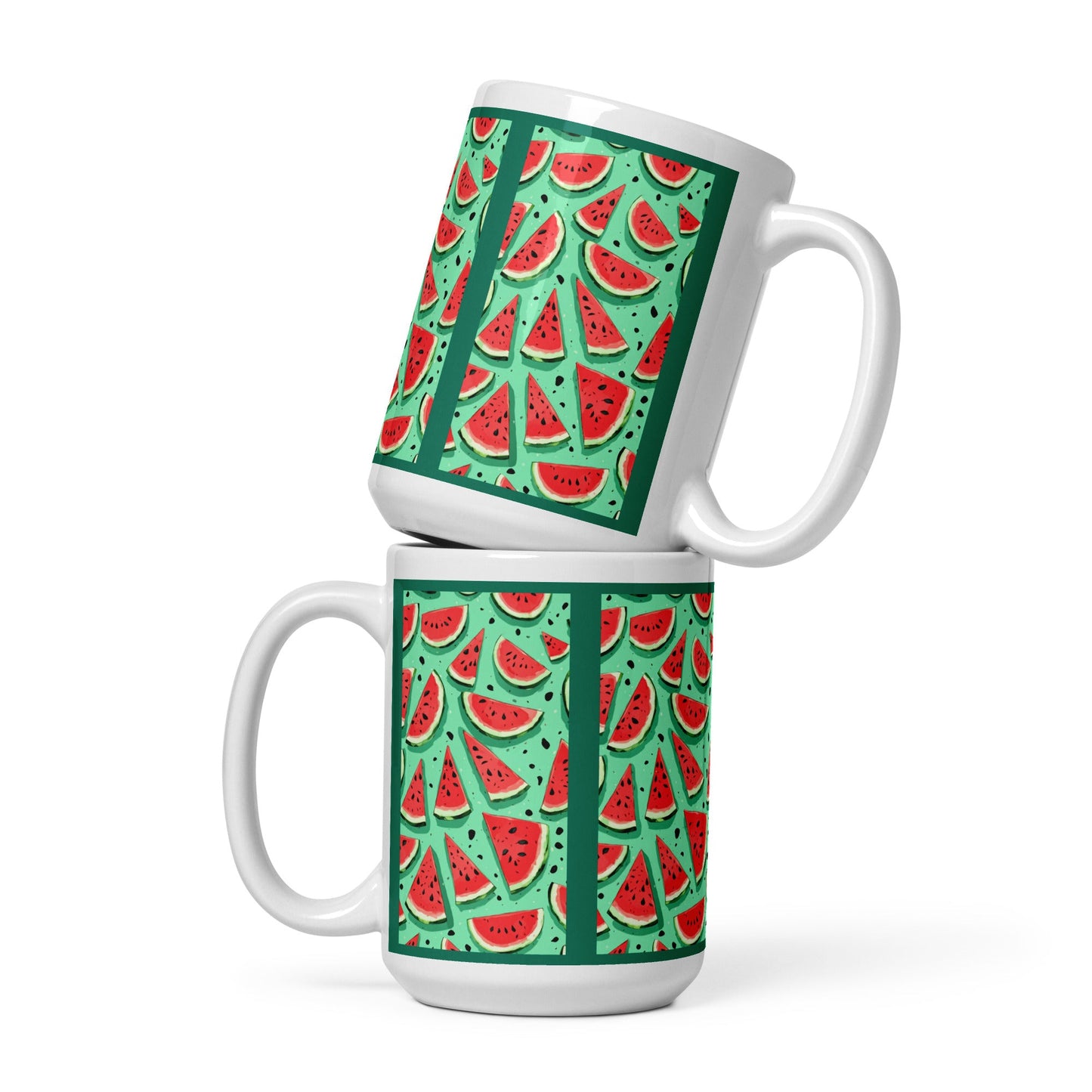 Watermelon White Glossy Mug (11 oz, 15 oz, 20 oz) - Mugs - Discovery Co.