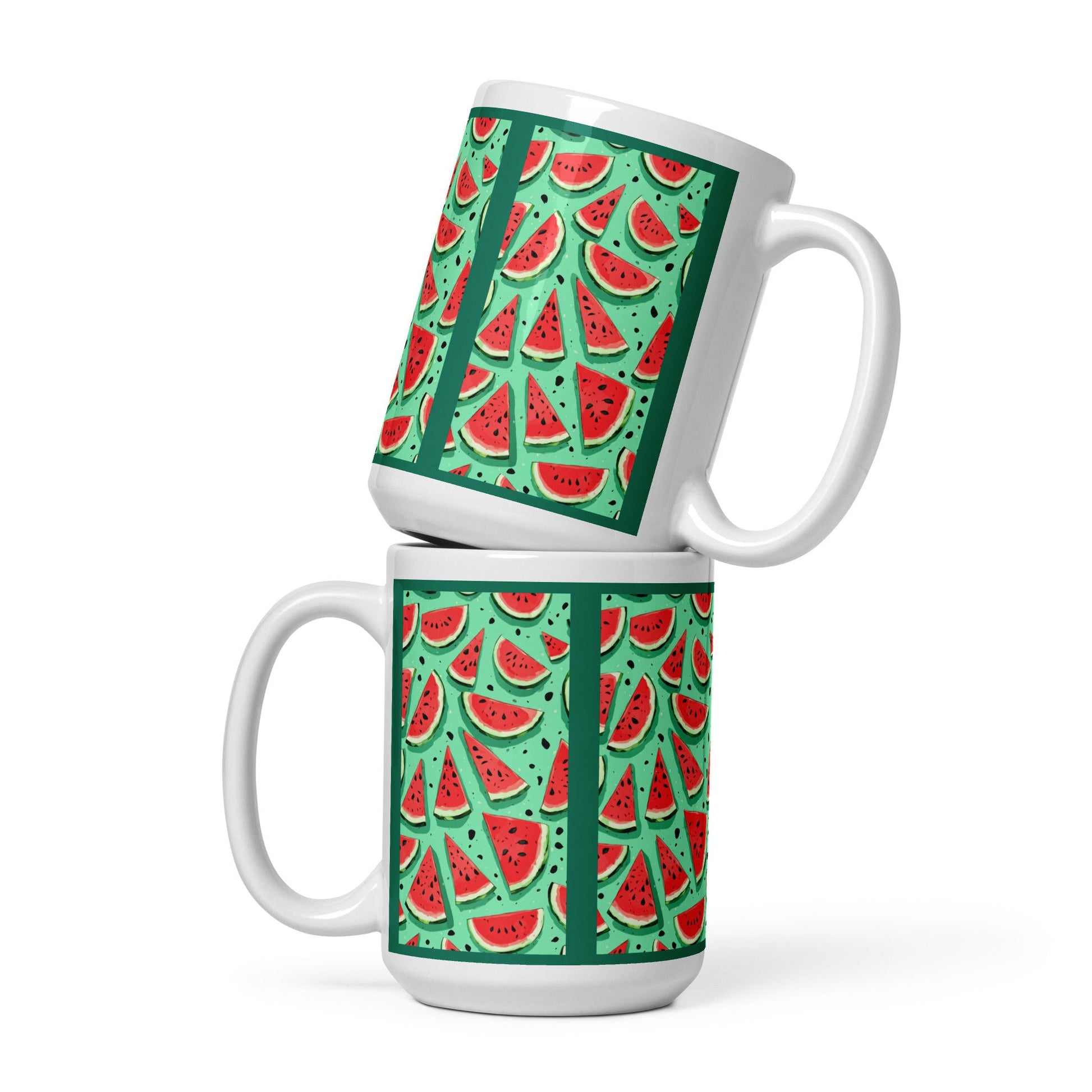 Watermelon White Glossy Mug (11 oz, 15 oz, 20 oz) - Mugs - Discovery Co.