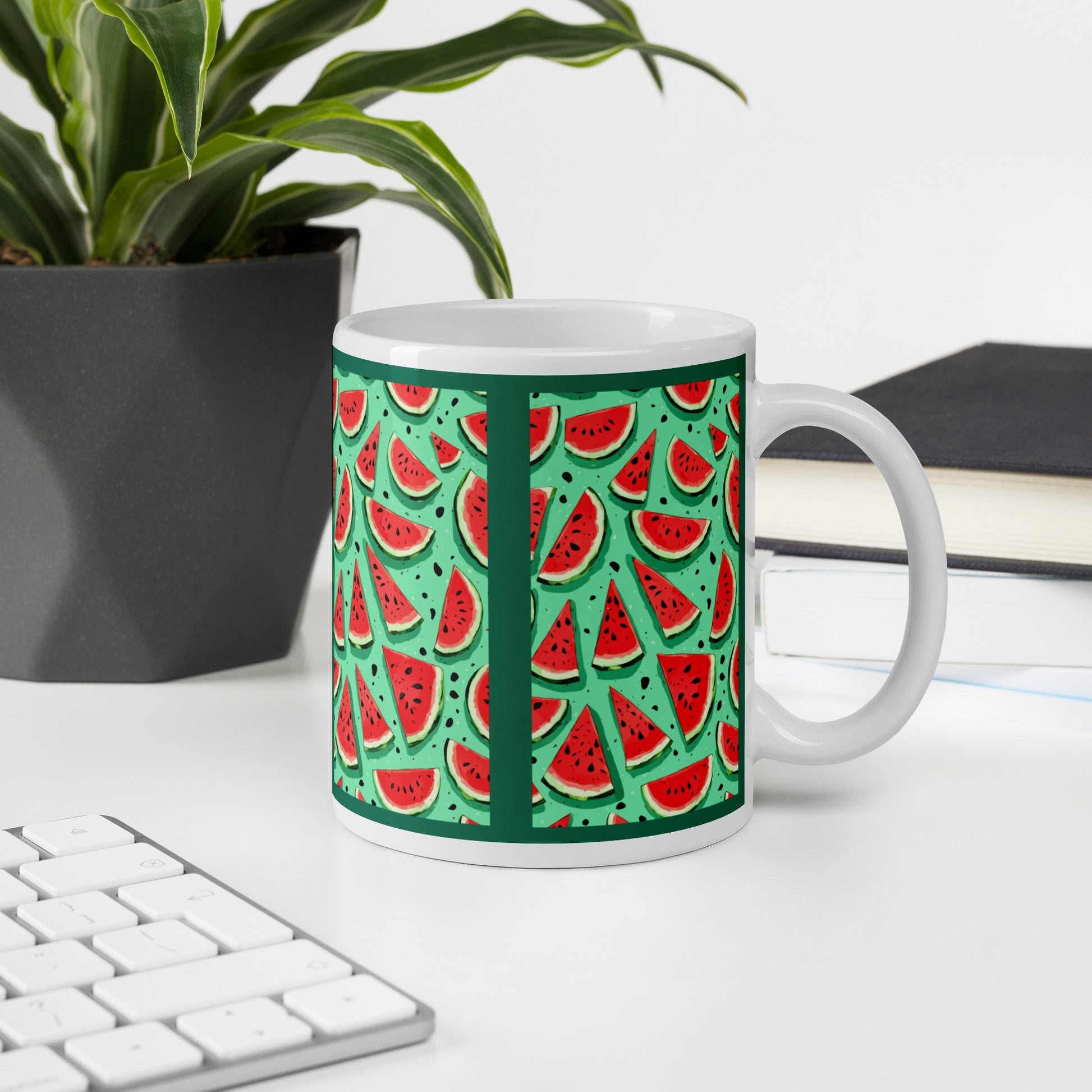 Watermelon White Glossy Mug (11 oz, 15 oz, 20 oz) - Mugs - Discovery Co.