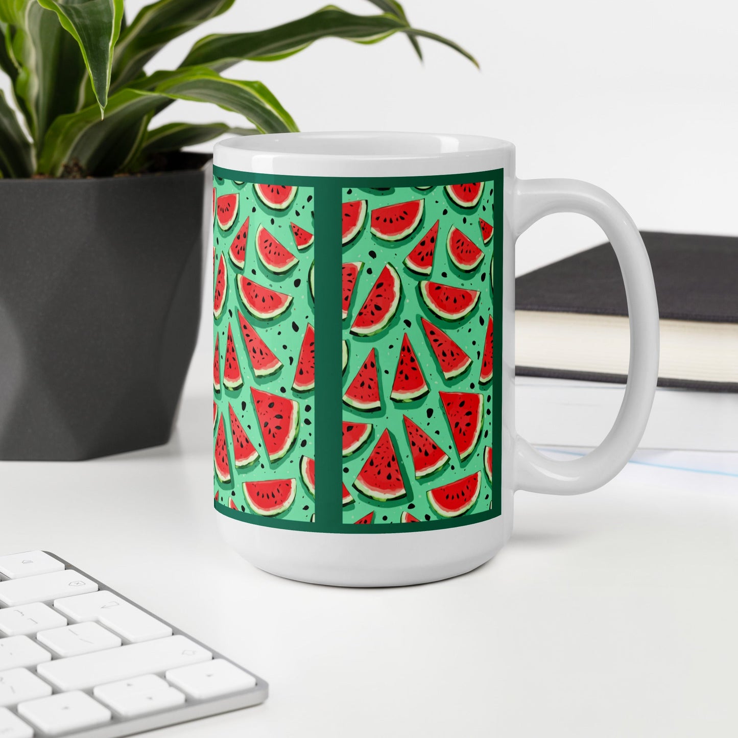 Watermelon White Glossy Mug (11 oz, 15 oz, 20 oz) - Mugs - Discovery Co.