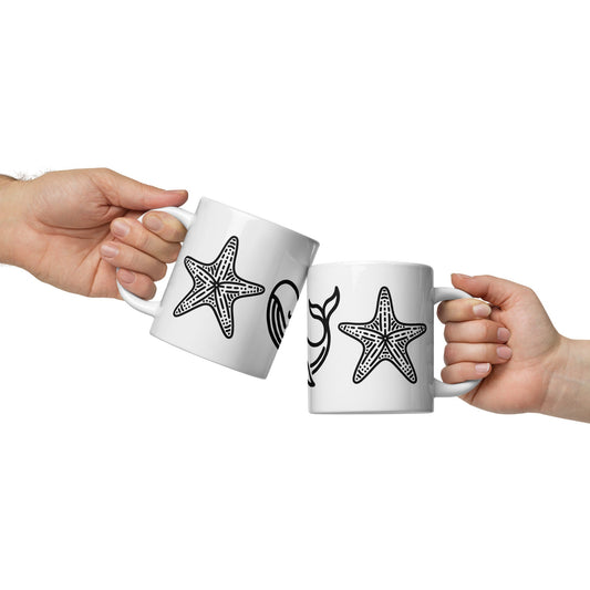 Whale II White Glossy Mug (11 oz, 15 oz, 20 oz) - Mugs - Discovery Co.