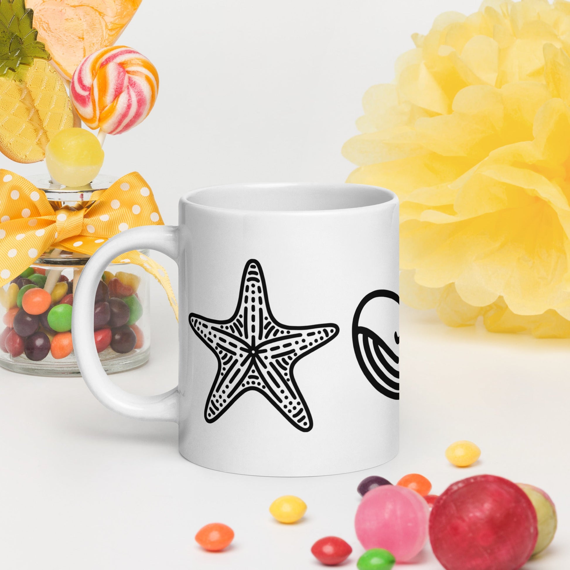 Whale II White Glossy Mug (11 oz, 15 oz, 20 oz) - Mugs - Discovery Co.