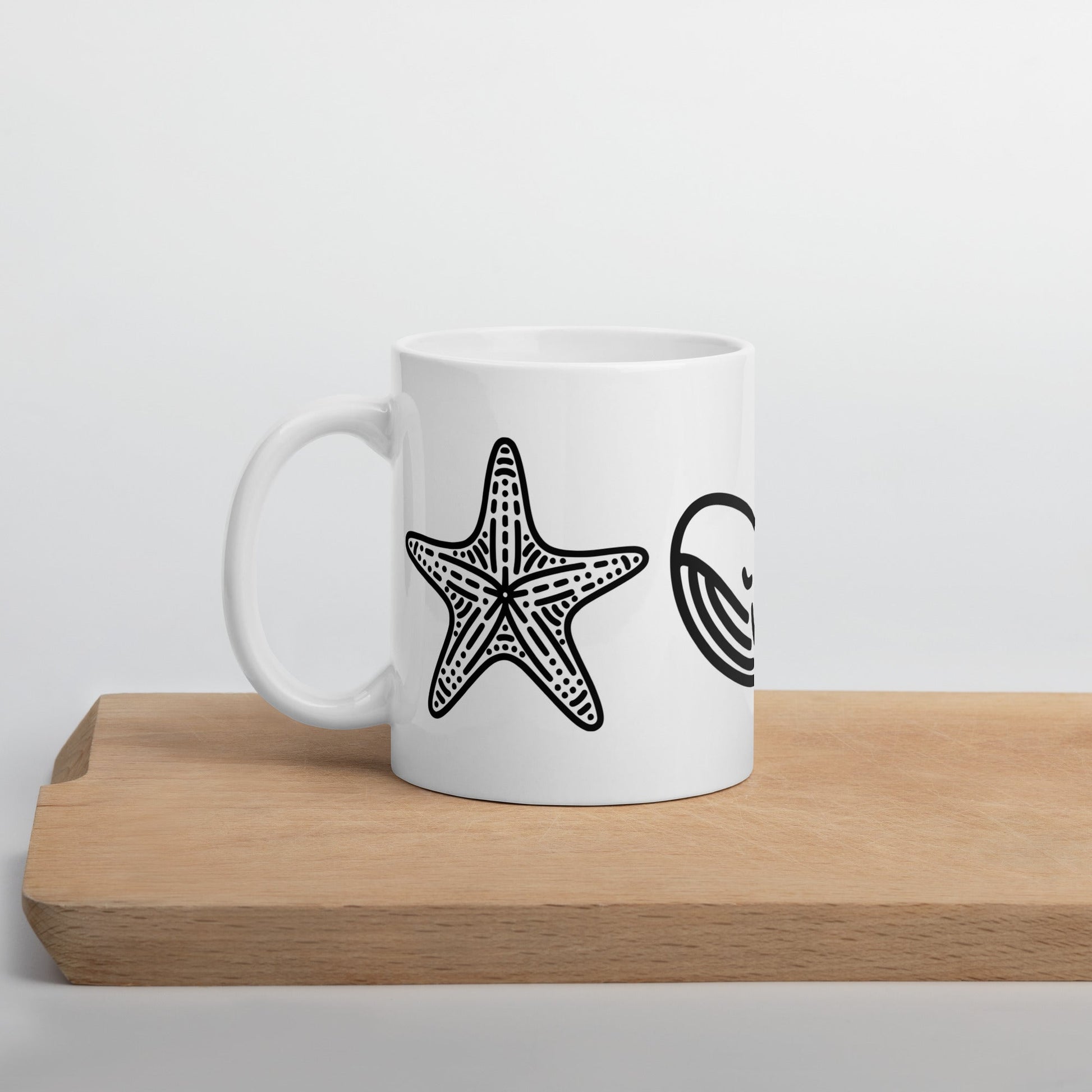Whale II White Glossy Mug (11 oz, 15 oz, 20 oz) - Mugs - Discovery Co.