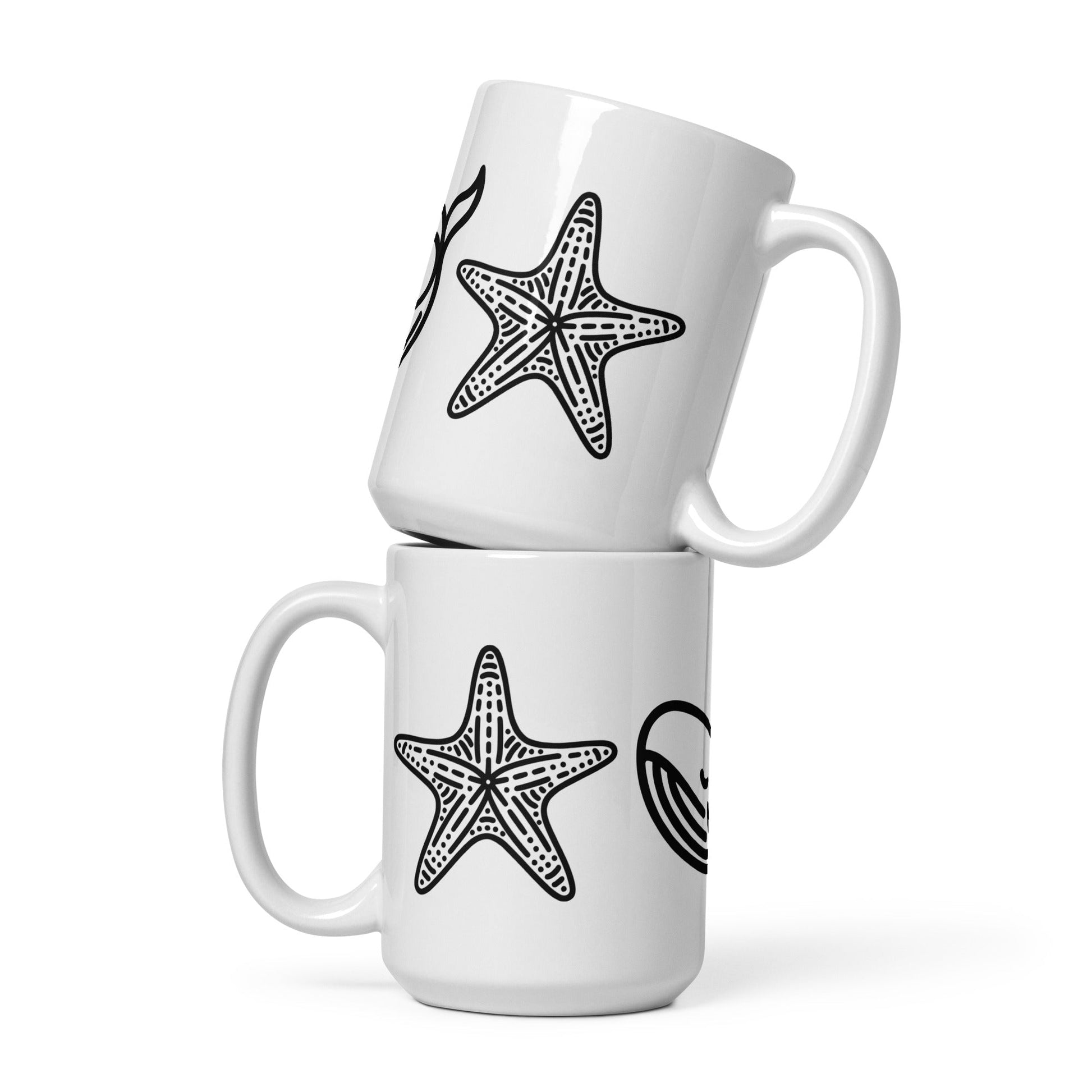 Whale II White Glossy Mug (11 oz, 15 oz, 20 oz) - Mugs - Discovery Co.