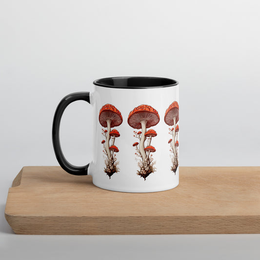 Wild Mushrooms Mug With Color Inside (11 oz and 15 oz) - Mugs - Discovery Co.