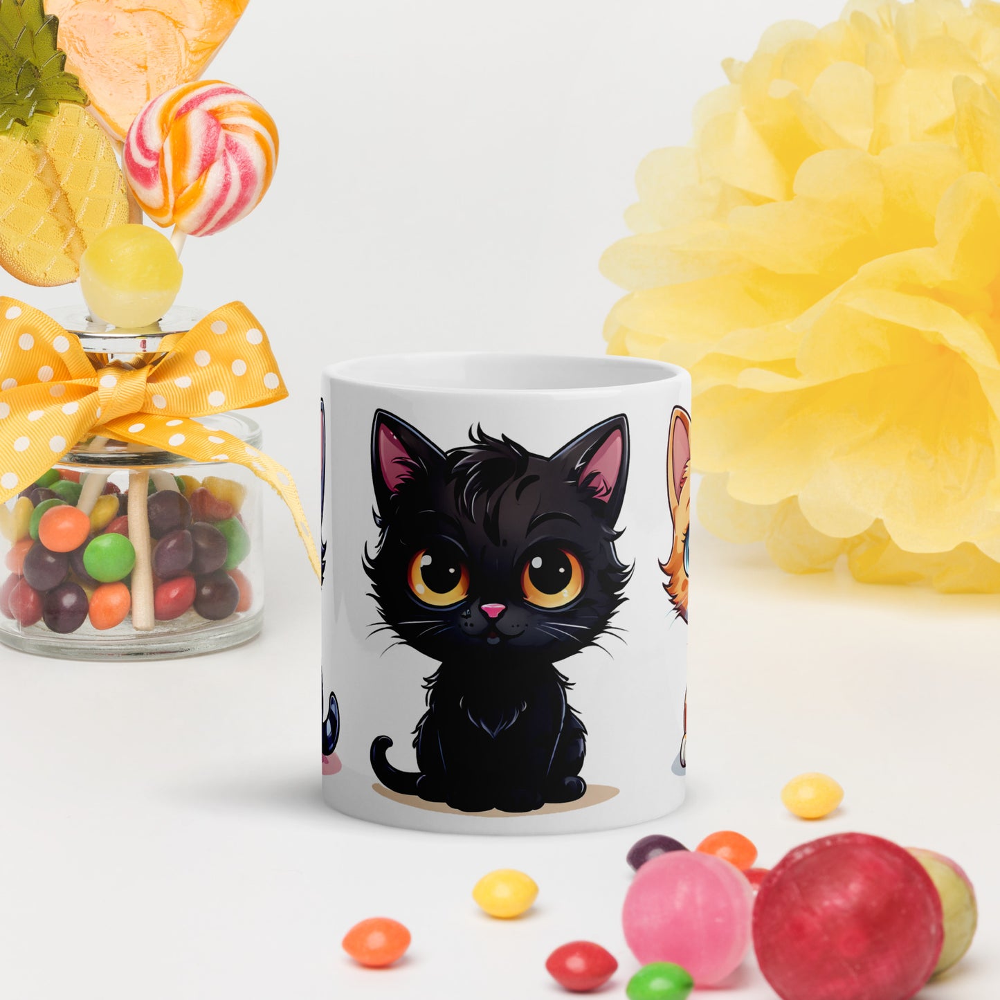 Kittens White Glossy Mug (11 oz, 15 oz, 20 oz)