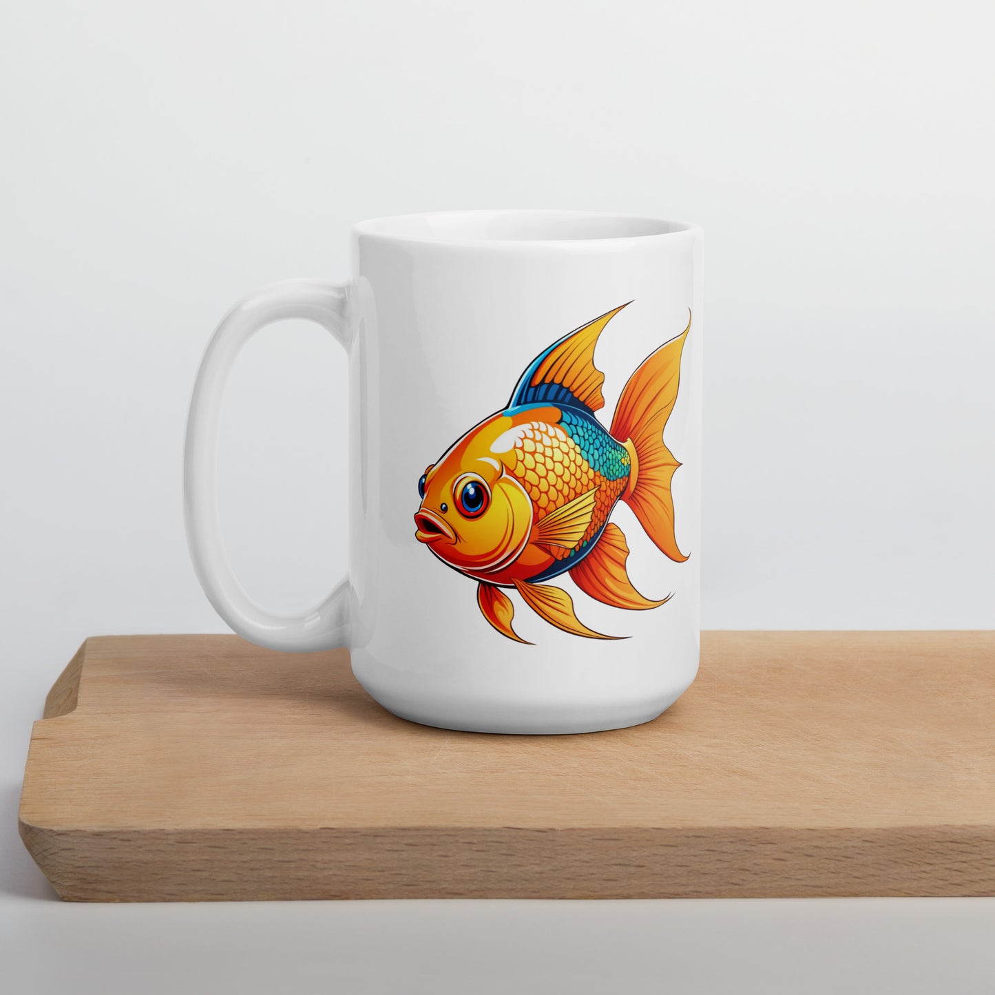 Goldfish White Glossy Mug (11 oz, 15 oz, 20 oz)