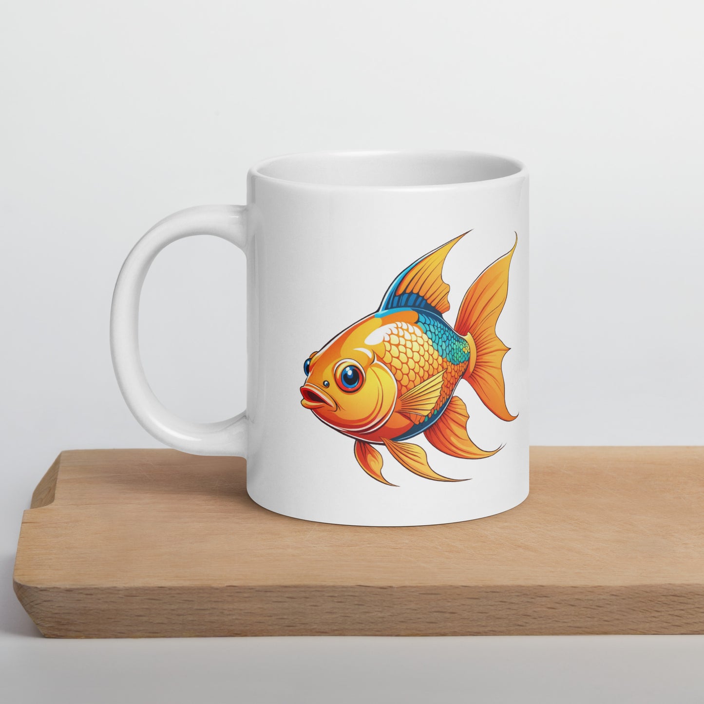 Goldfish White Glossy Mug (11 oz, 15 oz, 20 oz)