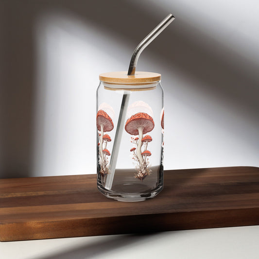 Wild Mushrooms Can - shaped Glass - Discovery Co.