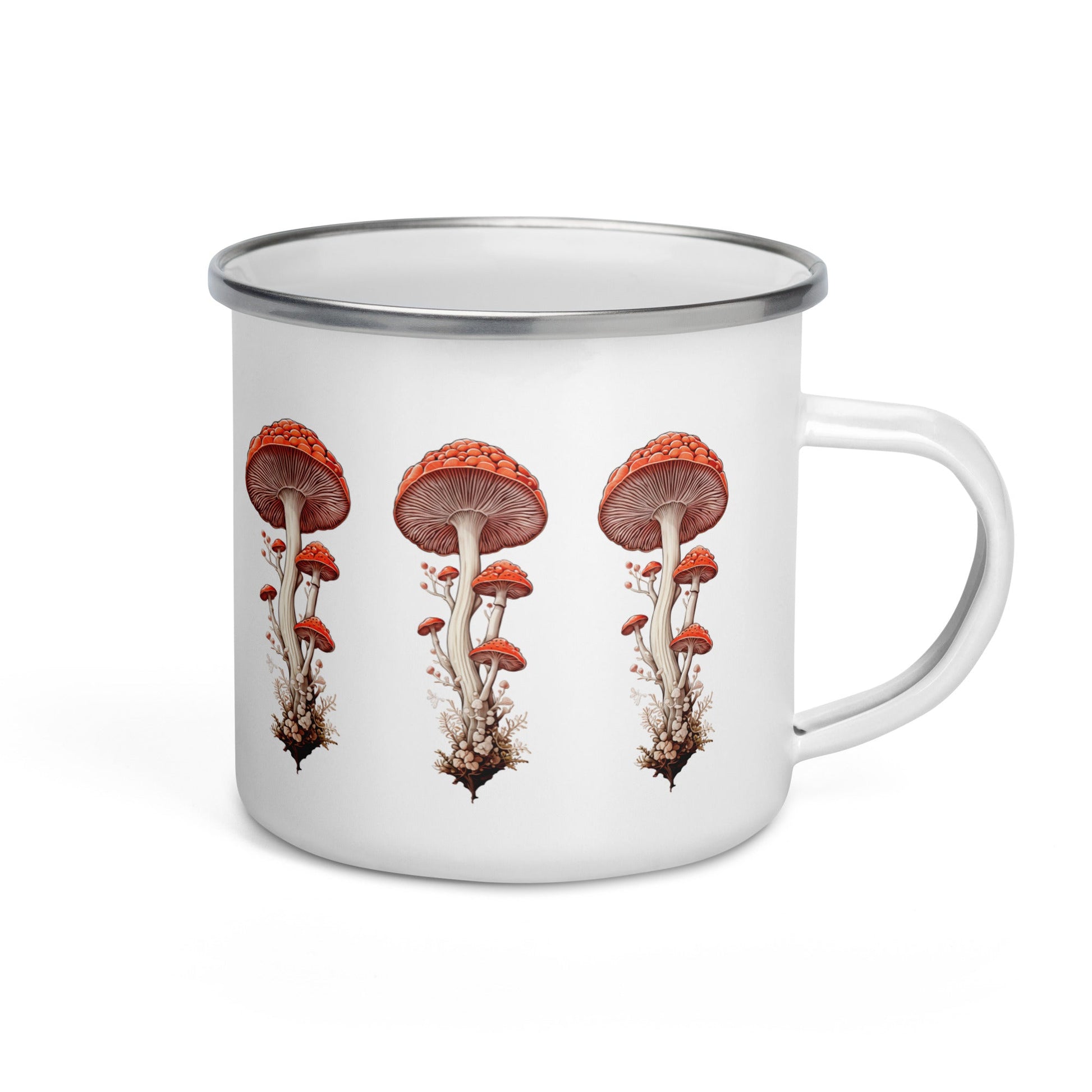 Wild Mushrooms Enamel Mug (12 oz) - Mugs - Discovery Co.