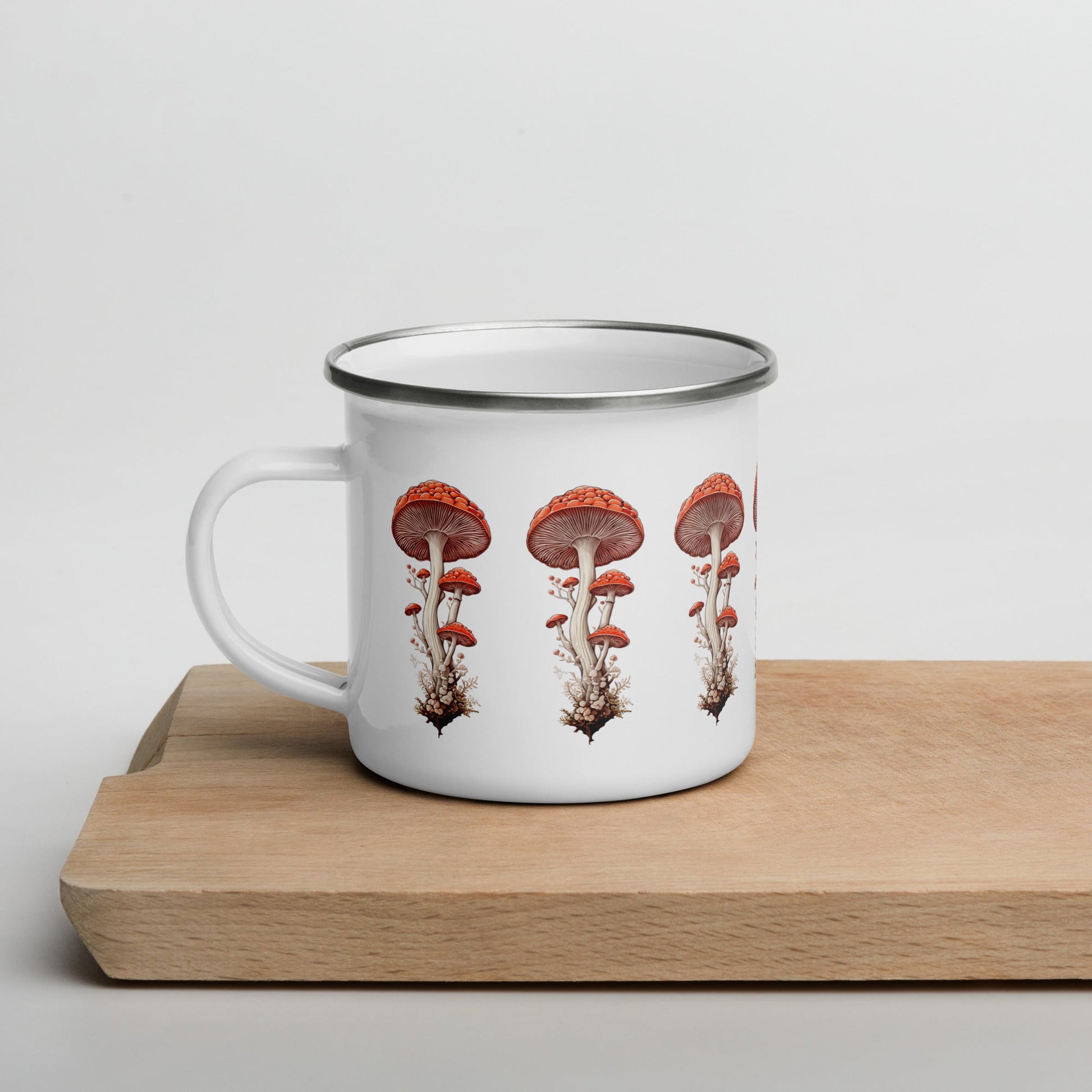 Wild Mushrooms Enamel Mug (12 oz) - Mugs - Discovery Co.