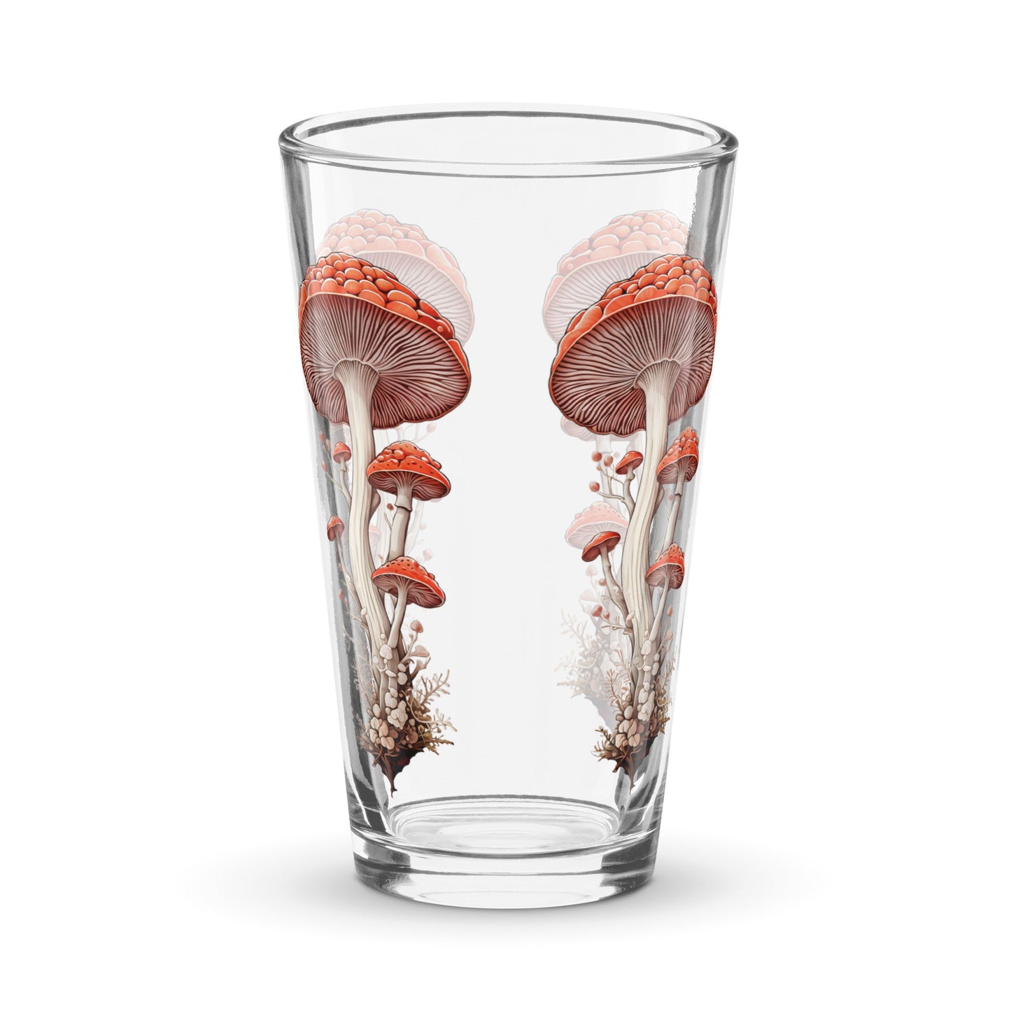 Wild Mushrooms Pint Glass (16 oz) - Beer Glass - Discovery Co.