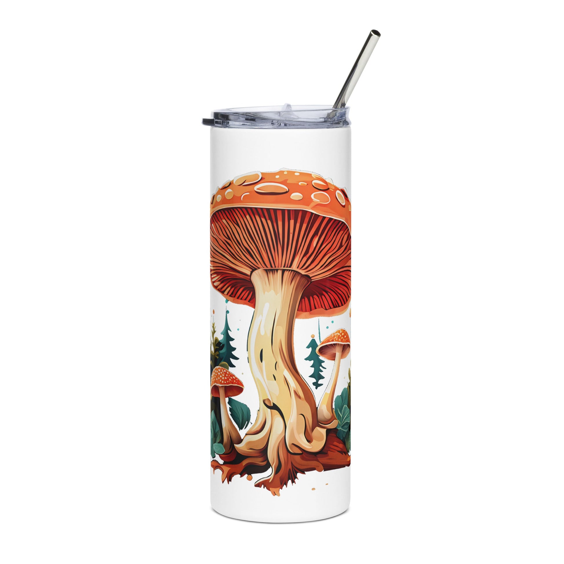 Wild Mushrooms Stainless Steel Tumbler - Steel Tumbler - Discovery Co.