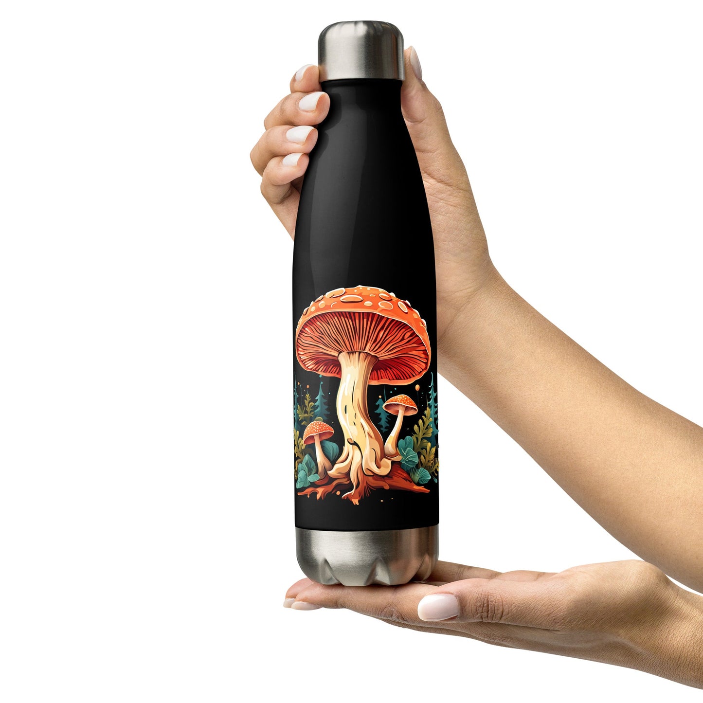 Wild Mushrooms Stainless Steel Water Bottle - Stainless Steel Water Bottle - Discovery Co.