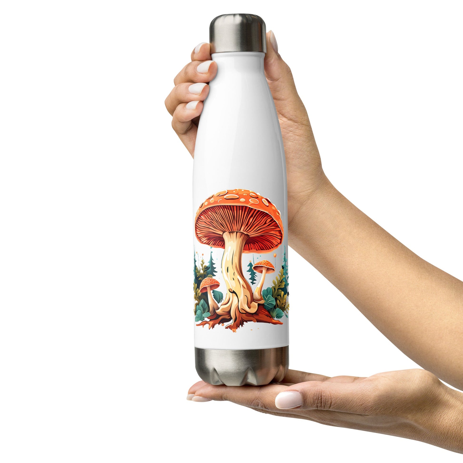 Wild Mushrooms Stainless Steel Water Bottle - Stainless Steel Water Bottle - Discovery Co.