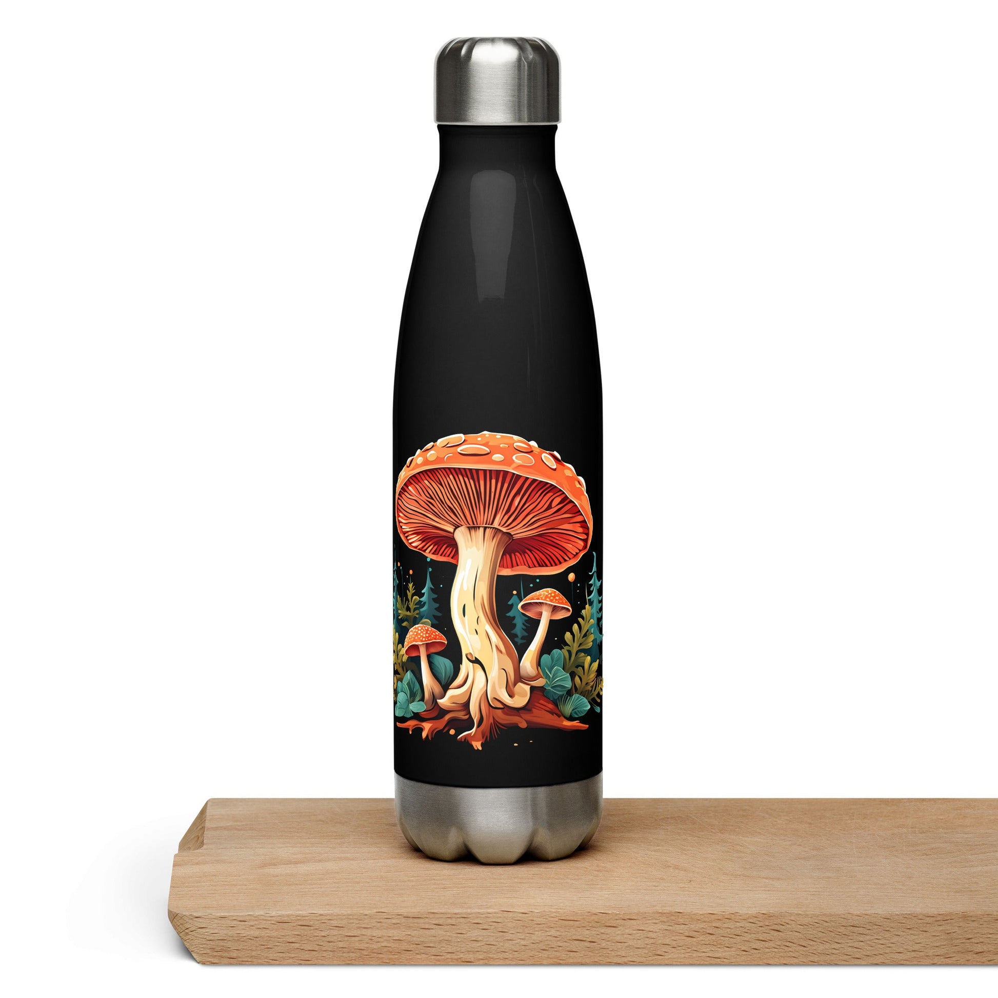 Wild Mushrooms Stainless Steel Water Bottle - Stainless Steel Water Bottle - Discovery Co.