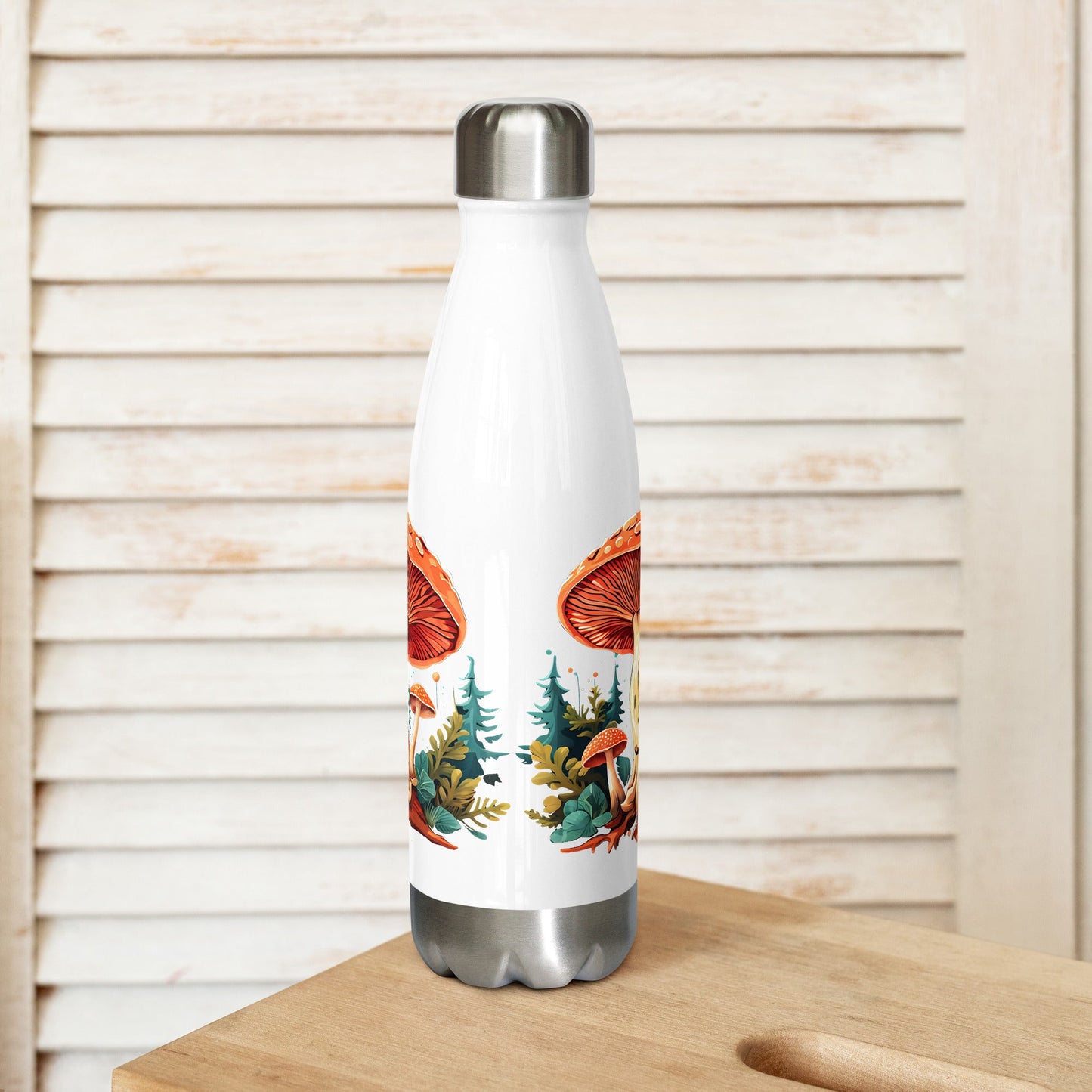 Wild Mushrooms Stainless Steel Water Bottle - Stainless Steel Water Bottle - Discovery Co.