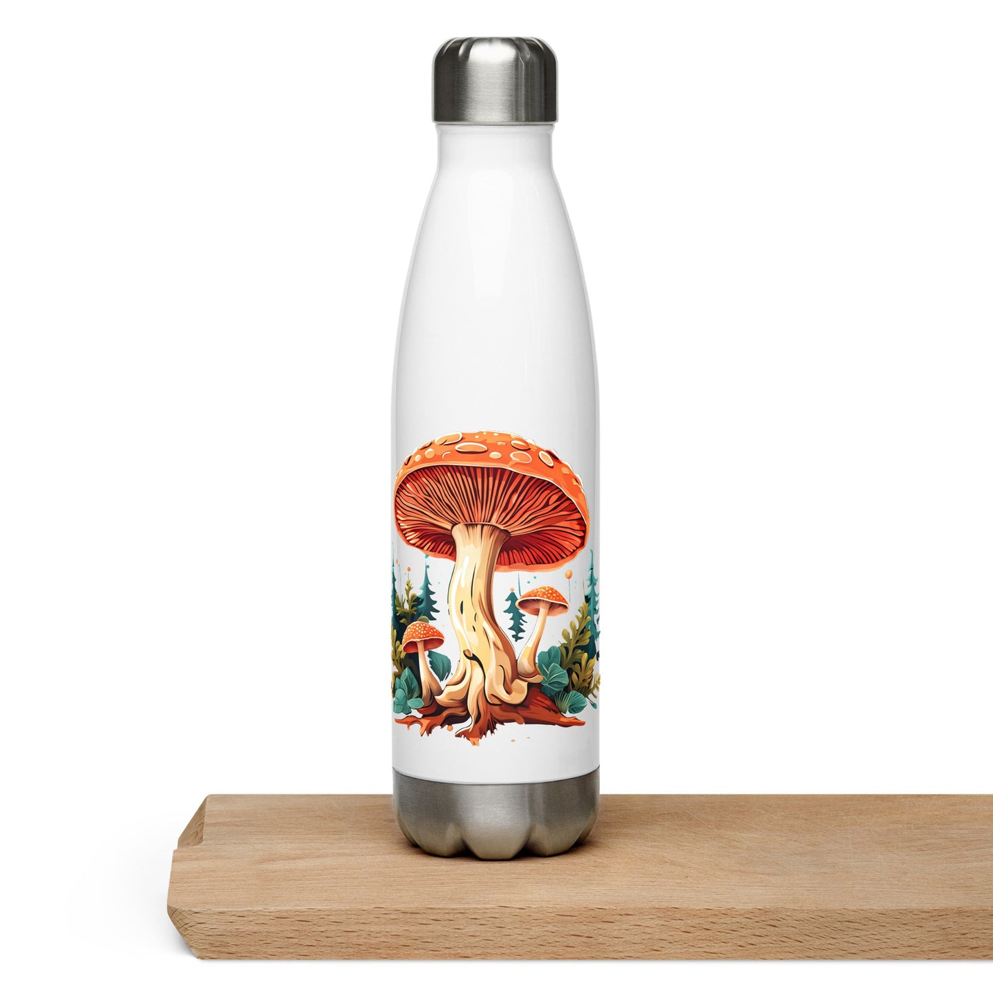 Wild Mushrooms Stainless Steel Water Bottle - Stainless Steel Water Bottle - Discovery Co.