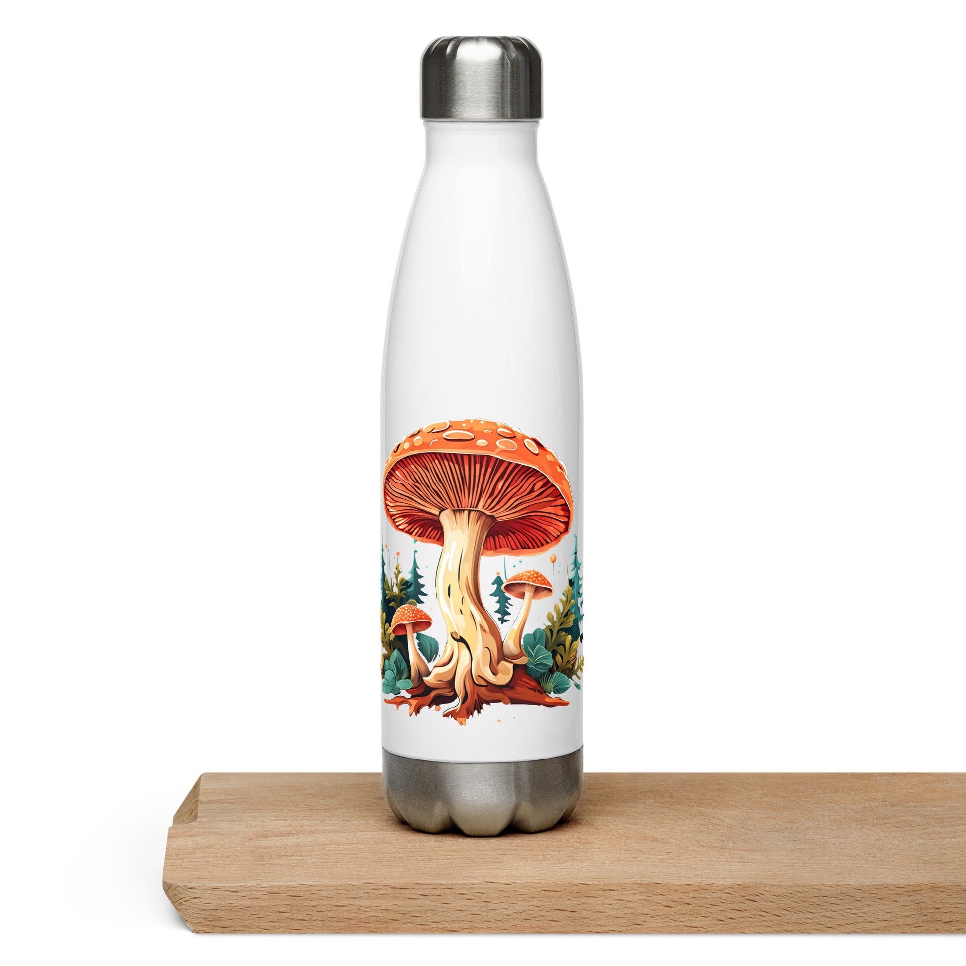 Wild Mushrooms Stainless Steel Water Bottle - Stainless Steel Water Bottle - Discovery Co.