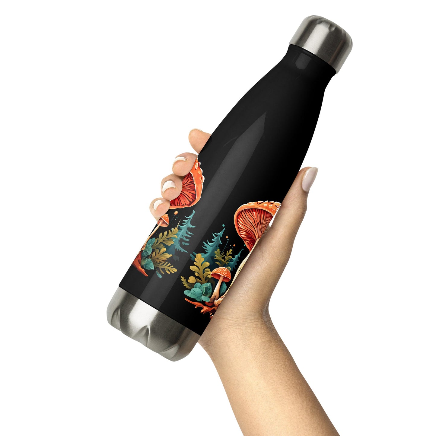 Wild Mushrooms Stainless Steel Water Bottle - Stainless Steel Water Bottle - Discovery Co.