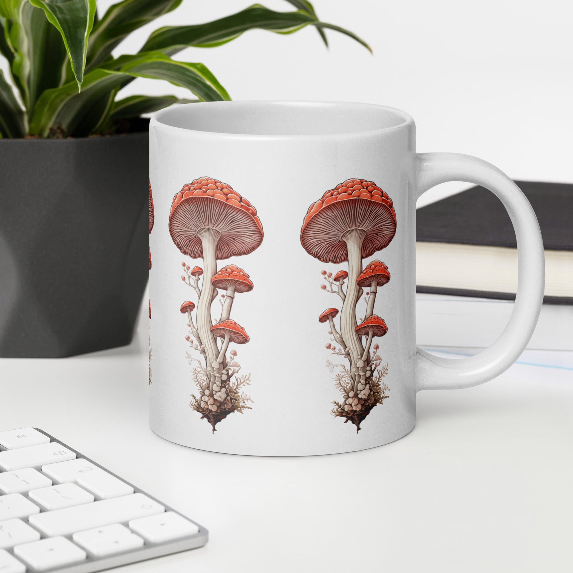 Wild Mushrooms White Glossy Mug (11 oz, 15oz, 20 oz) - Mugs - Discovery Co.