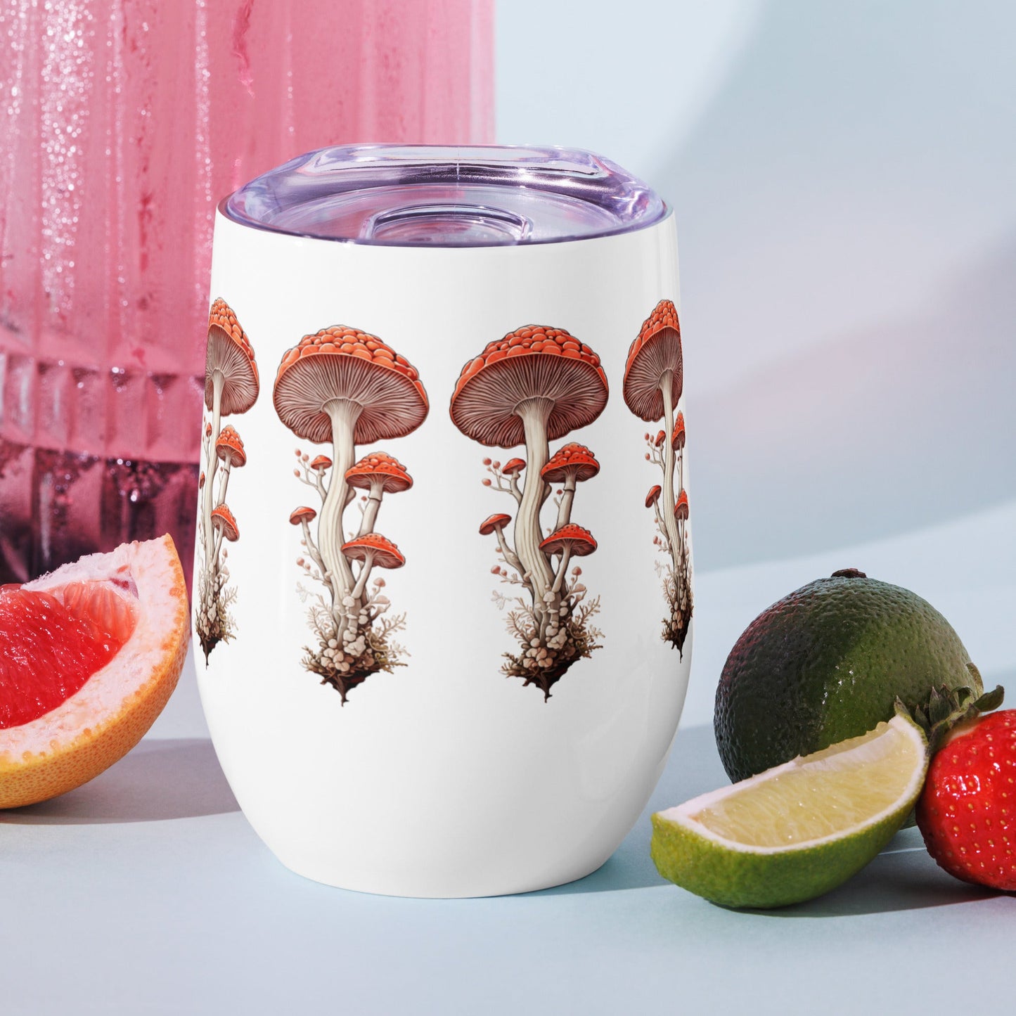 Wild Mushrooms Wine Tumbler - Tumblers - Discovery Co.