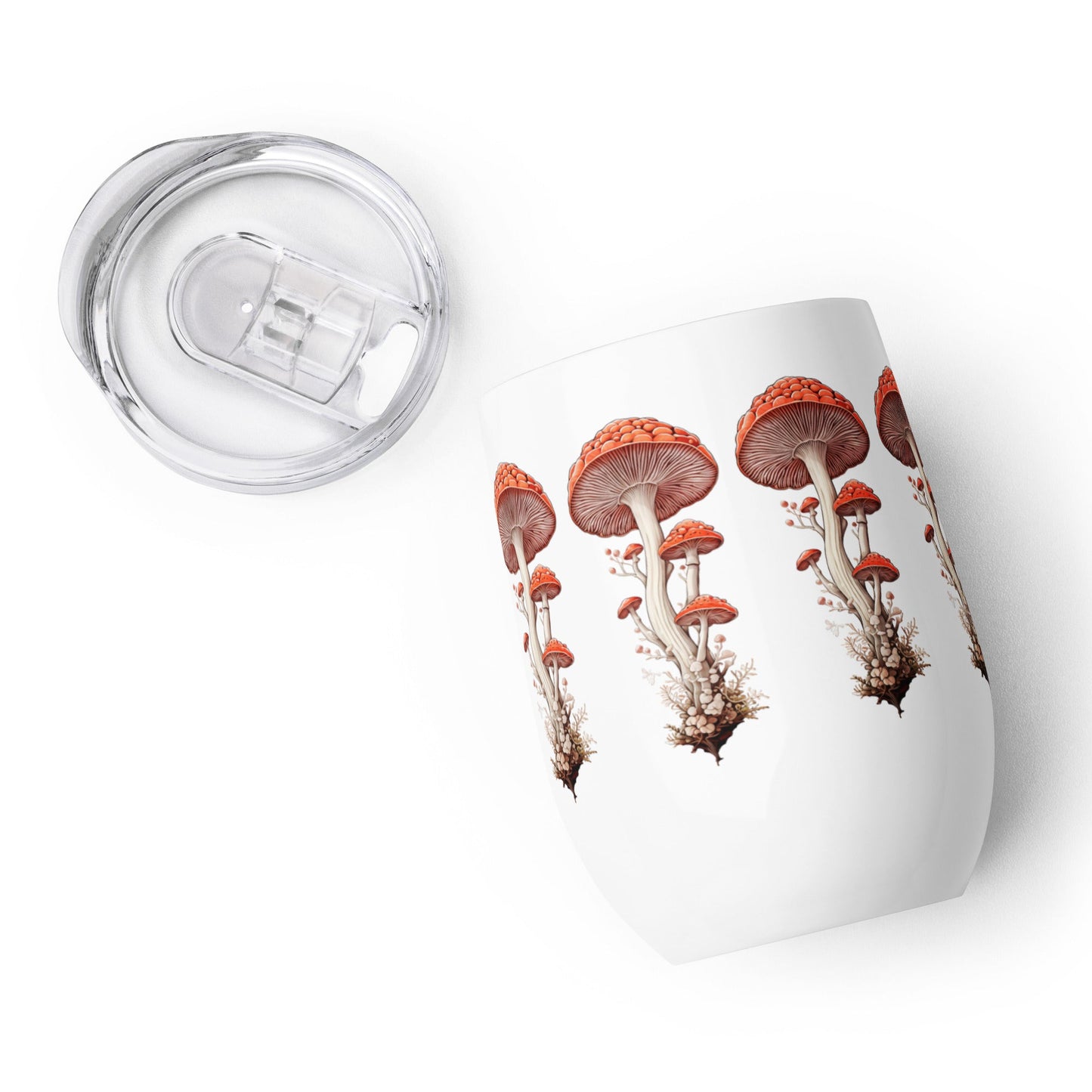 Wild Mushrooms Wine Tumbler - Tumblers - Discovery Co.